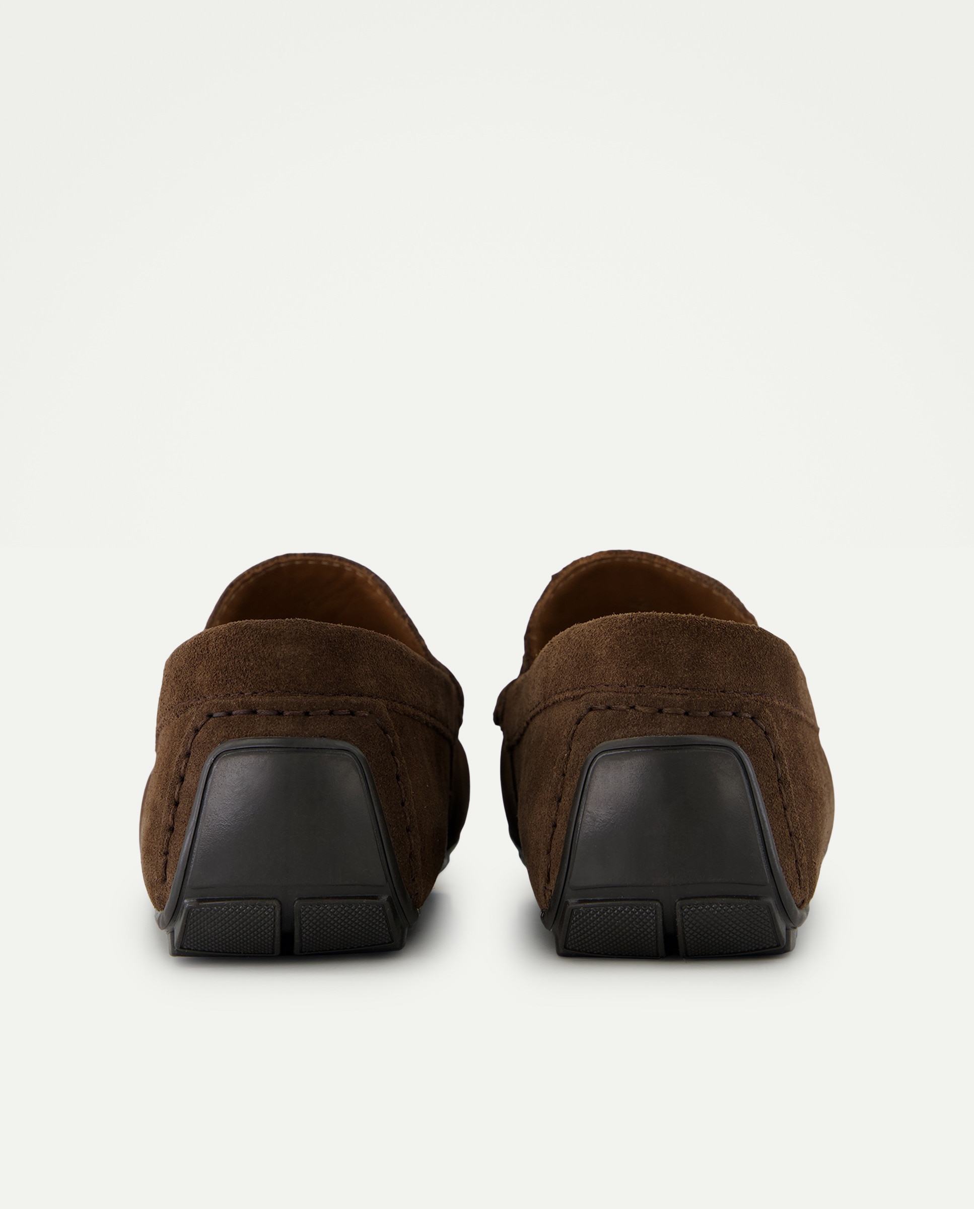 Mocasín borlas de hombre de serraje con piso de goma Marrón-3
