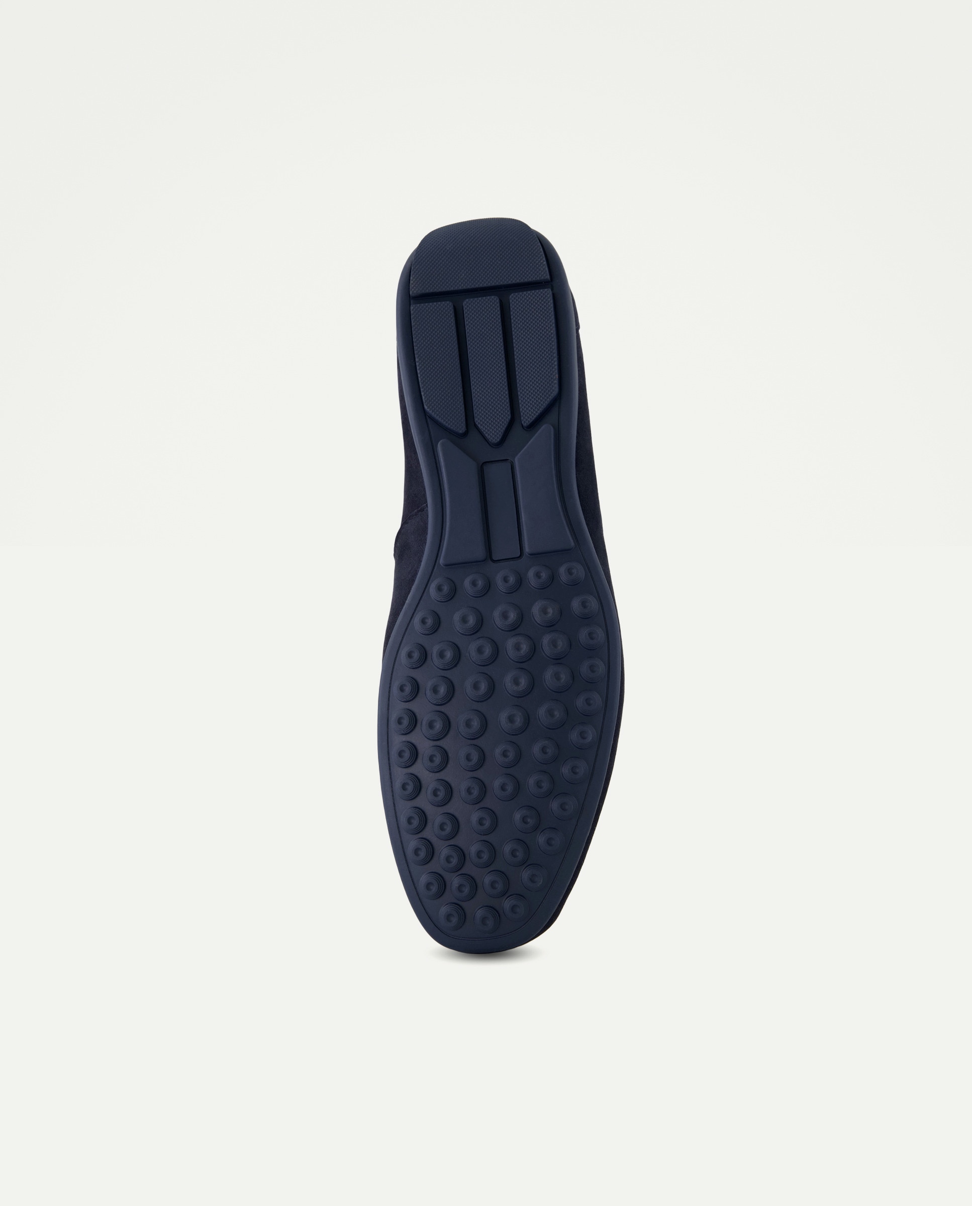 Náutico de hombre de nobuck con piso de goma Azul marino-6