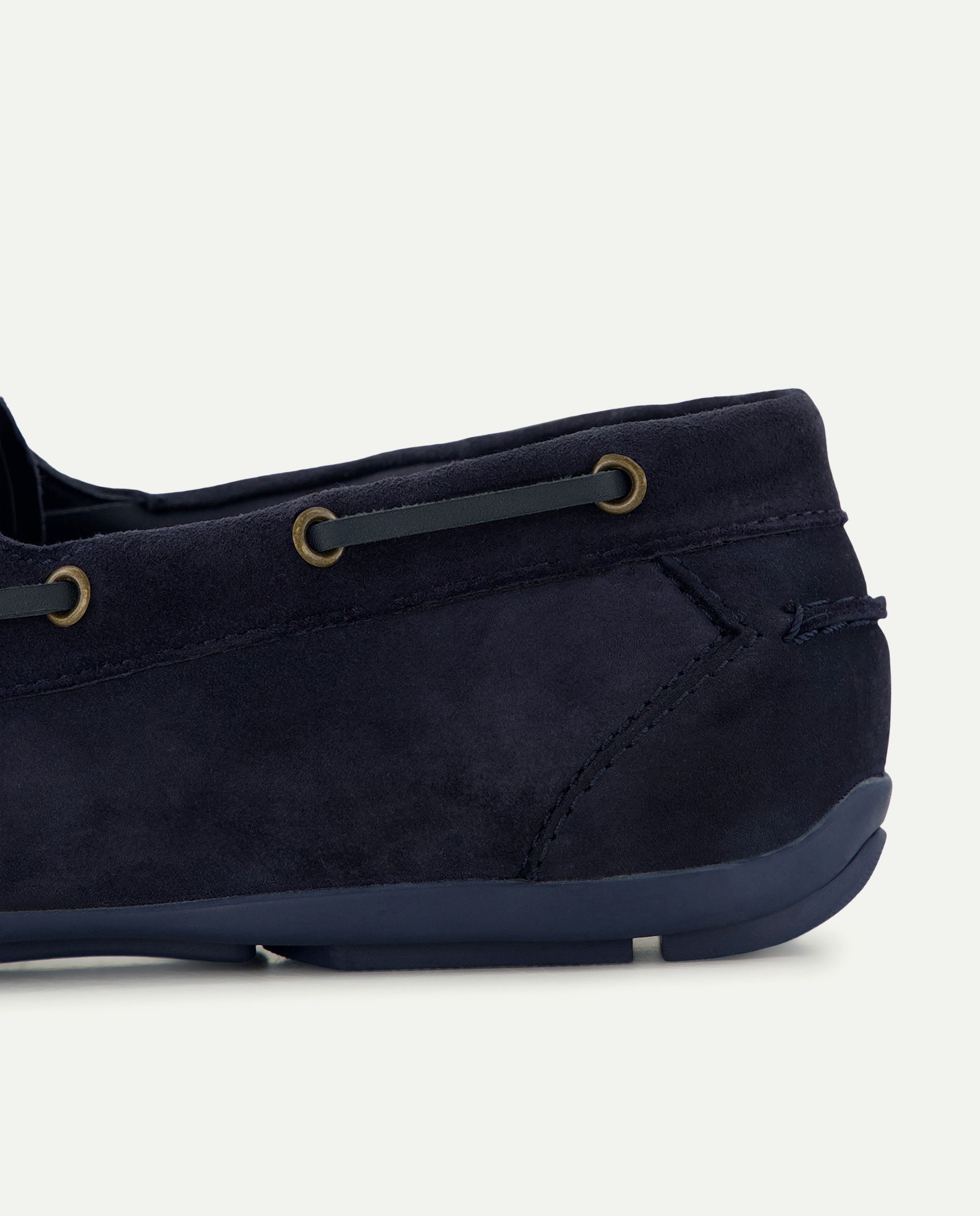 Náutico de hombre de nobuck con piso de goma Azul marino-5