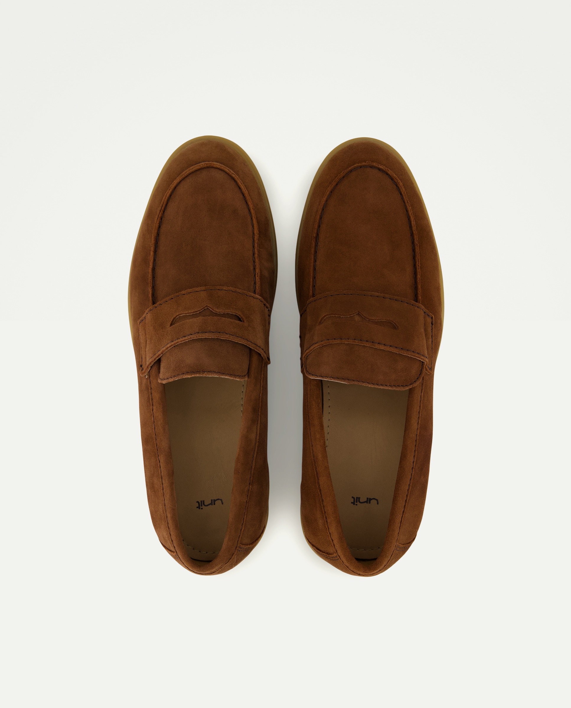 Mocasín antifaz de hombre de nobuck con piso de goma 730 Camel-4