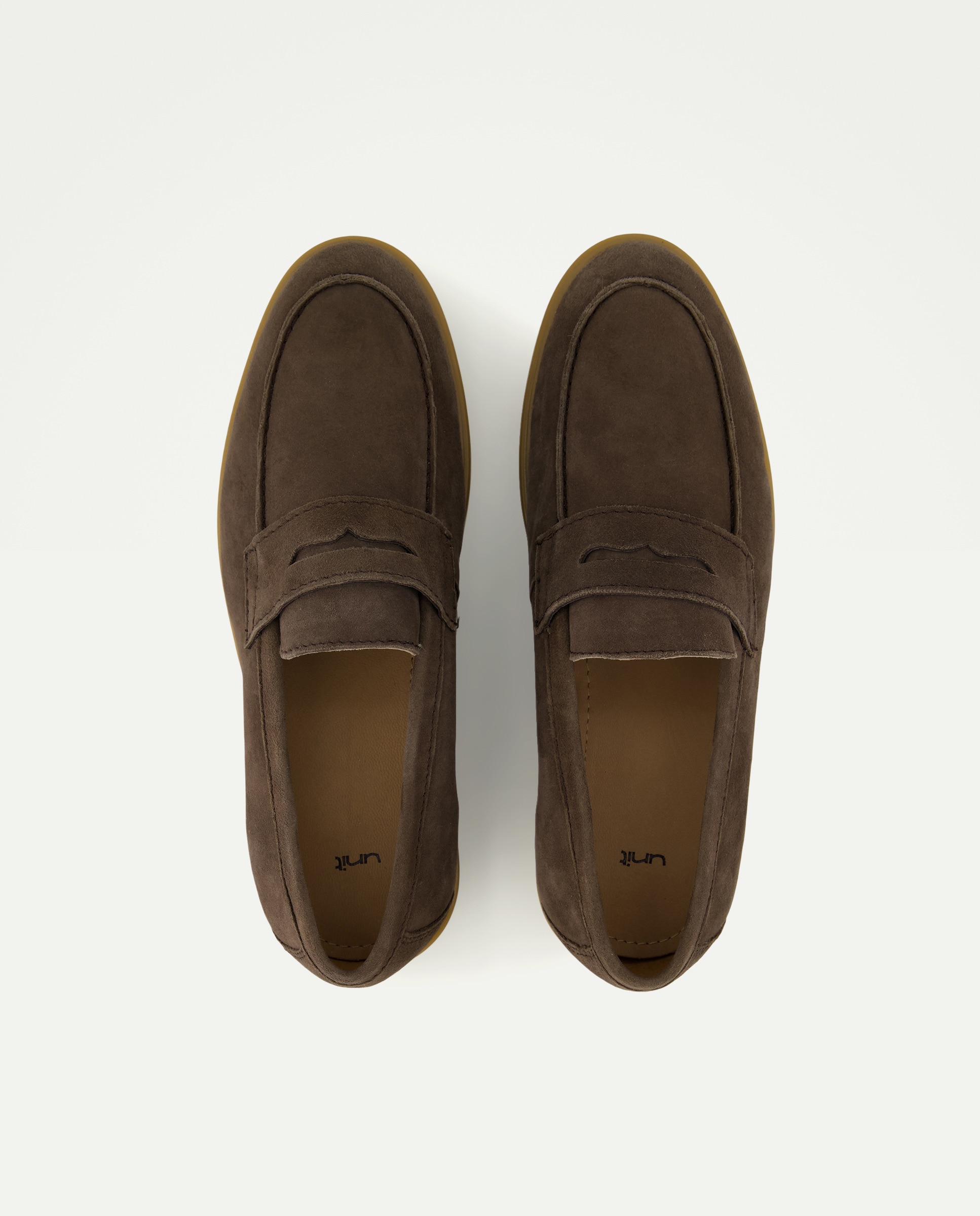 Mocasín antifaz de hombre de nobuck con piso de goma 700 Marrón-4