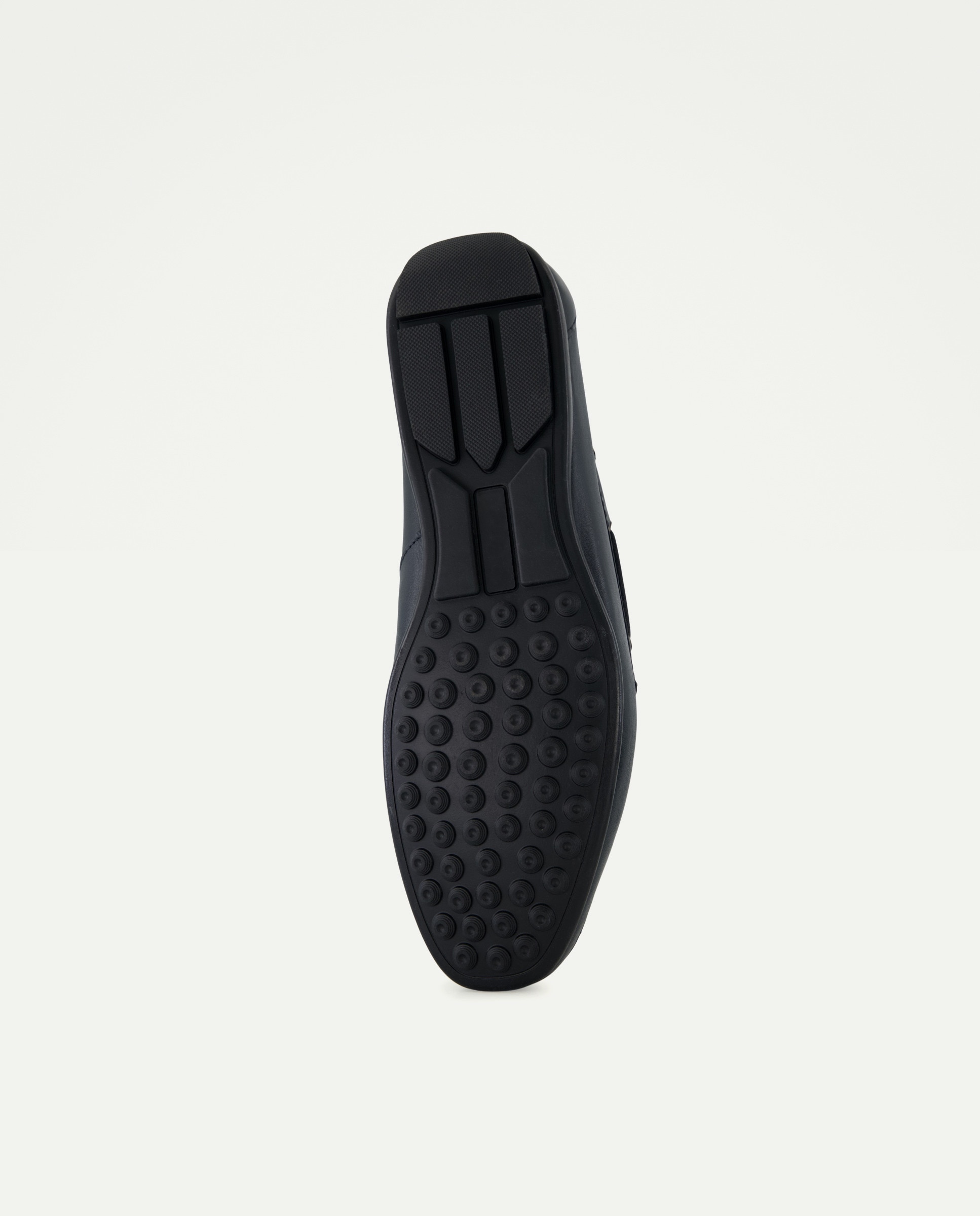 Náutico cordones de hombre de piel con piso de goma Azul marino-6