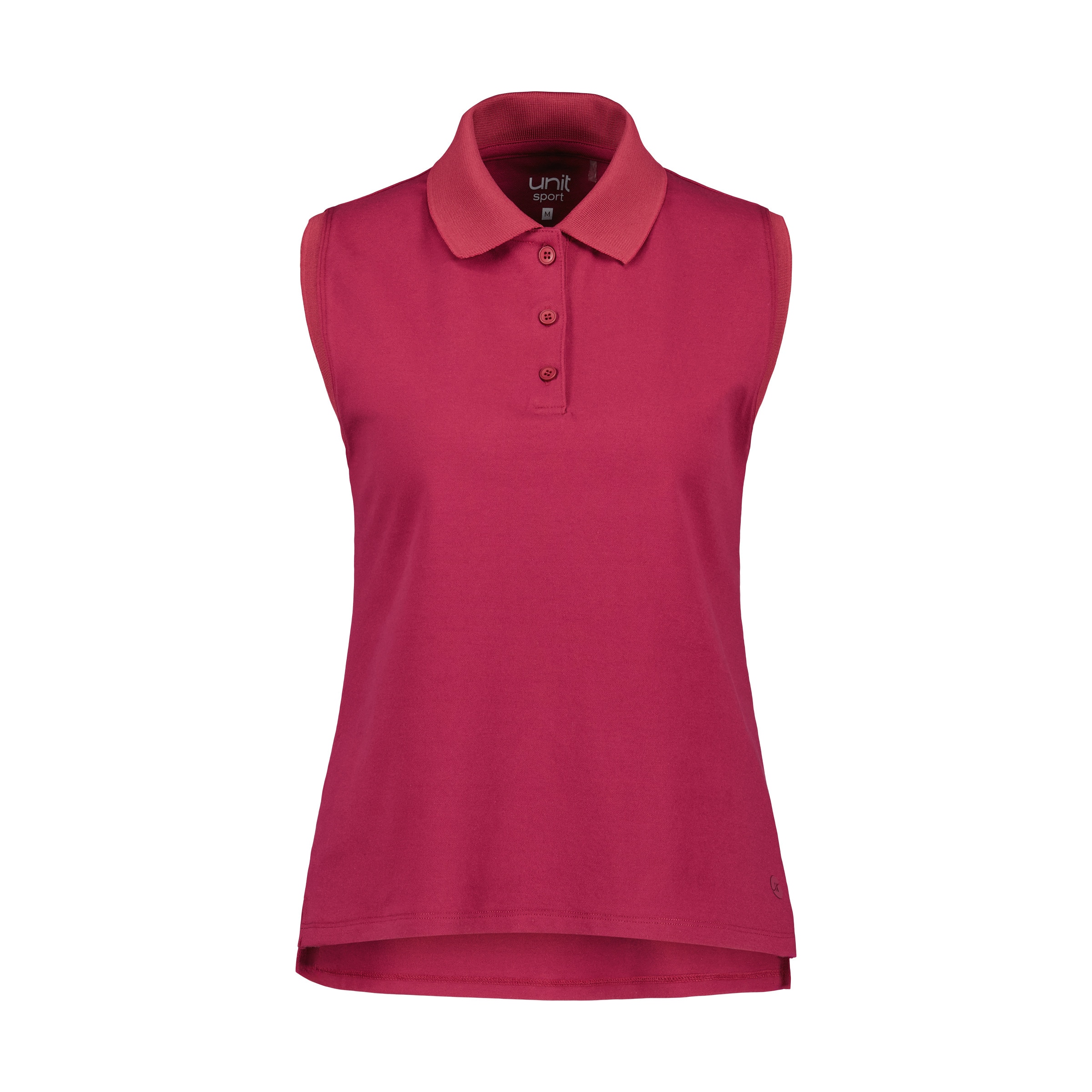 Polo Piqué Sin Mangas Mujer Rosa oscuro-4