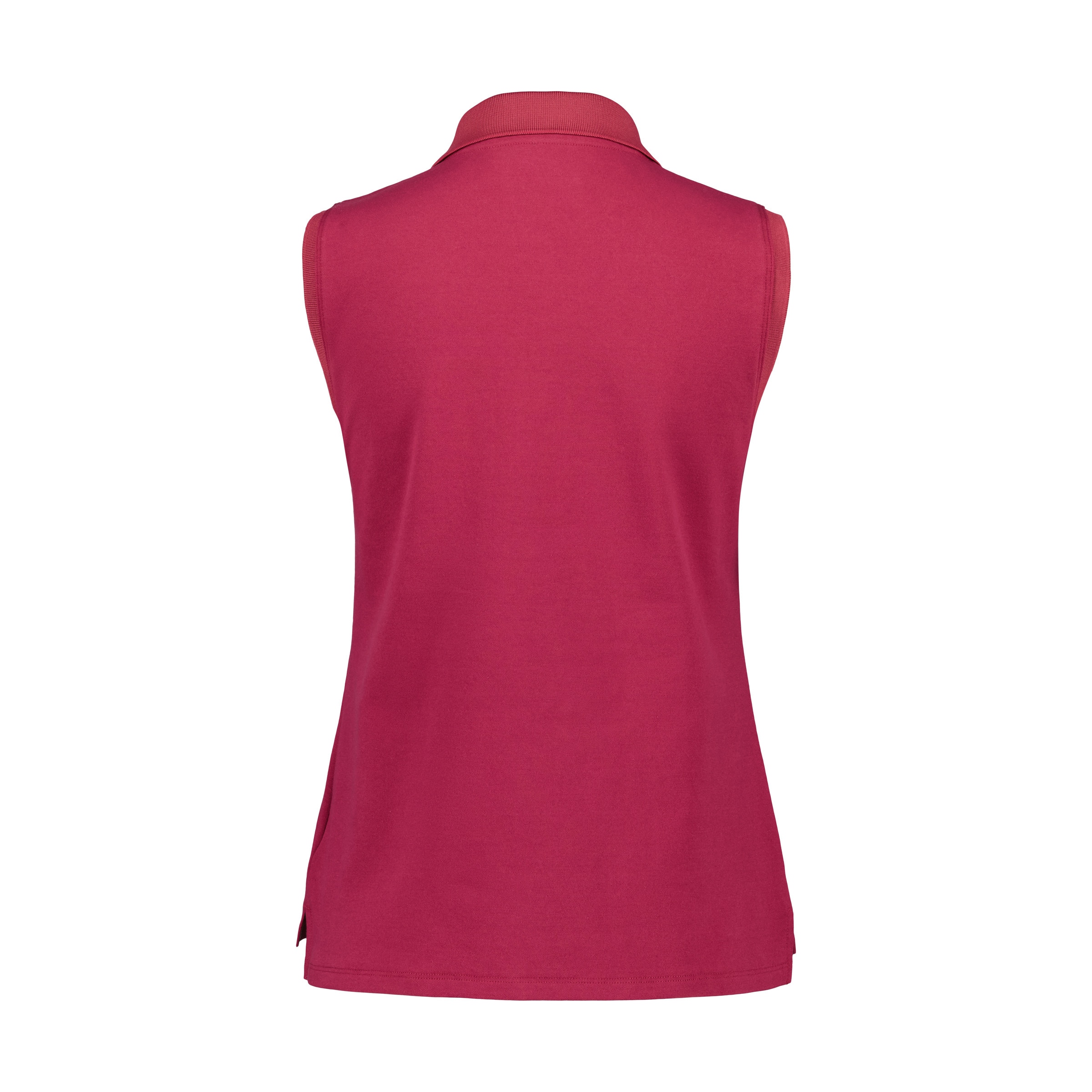 Polo Piqué Sin Mangas Mujer Rosa oscuro-5