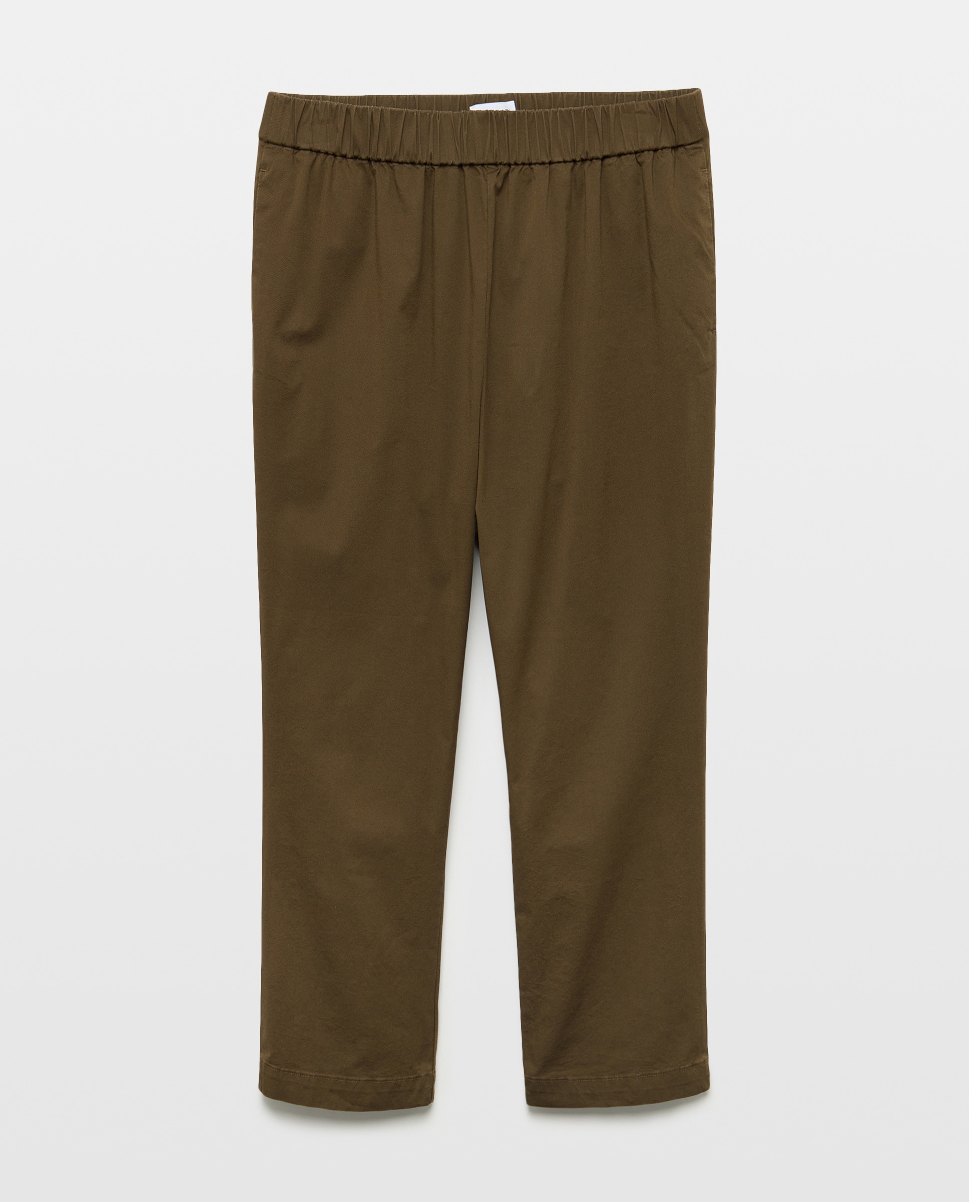Calças de Culotte de Algodão 520 Caqui-4
