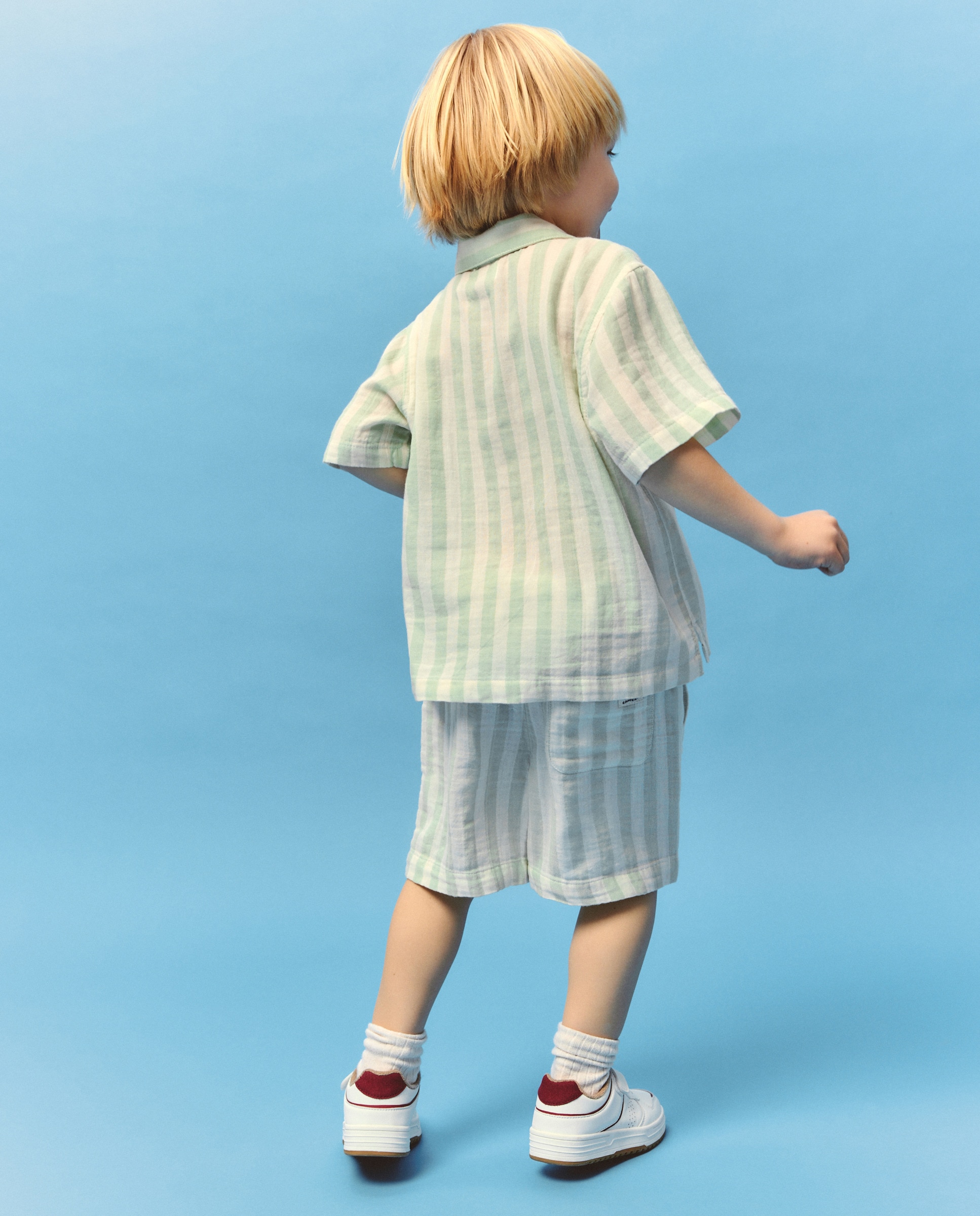 Bermudas às Riscas Verde-3