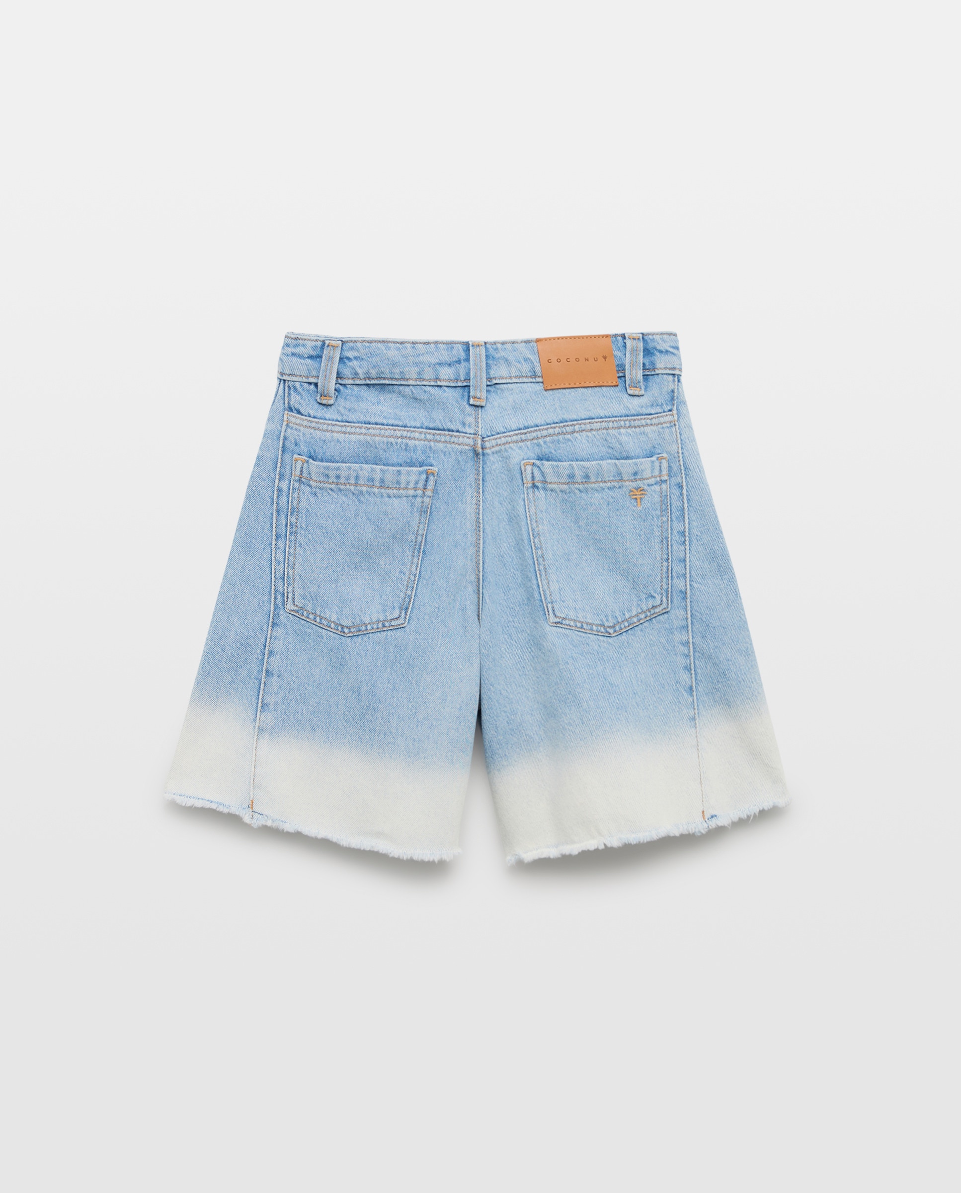 Calções com Cortes e Desfiado na Bainha - Bleach 490 Petróleo-2