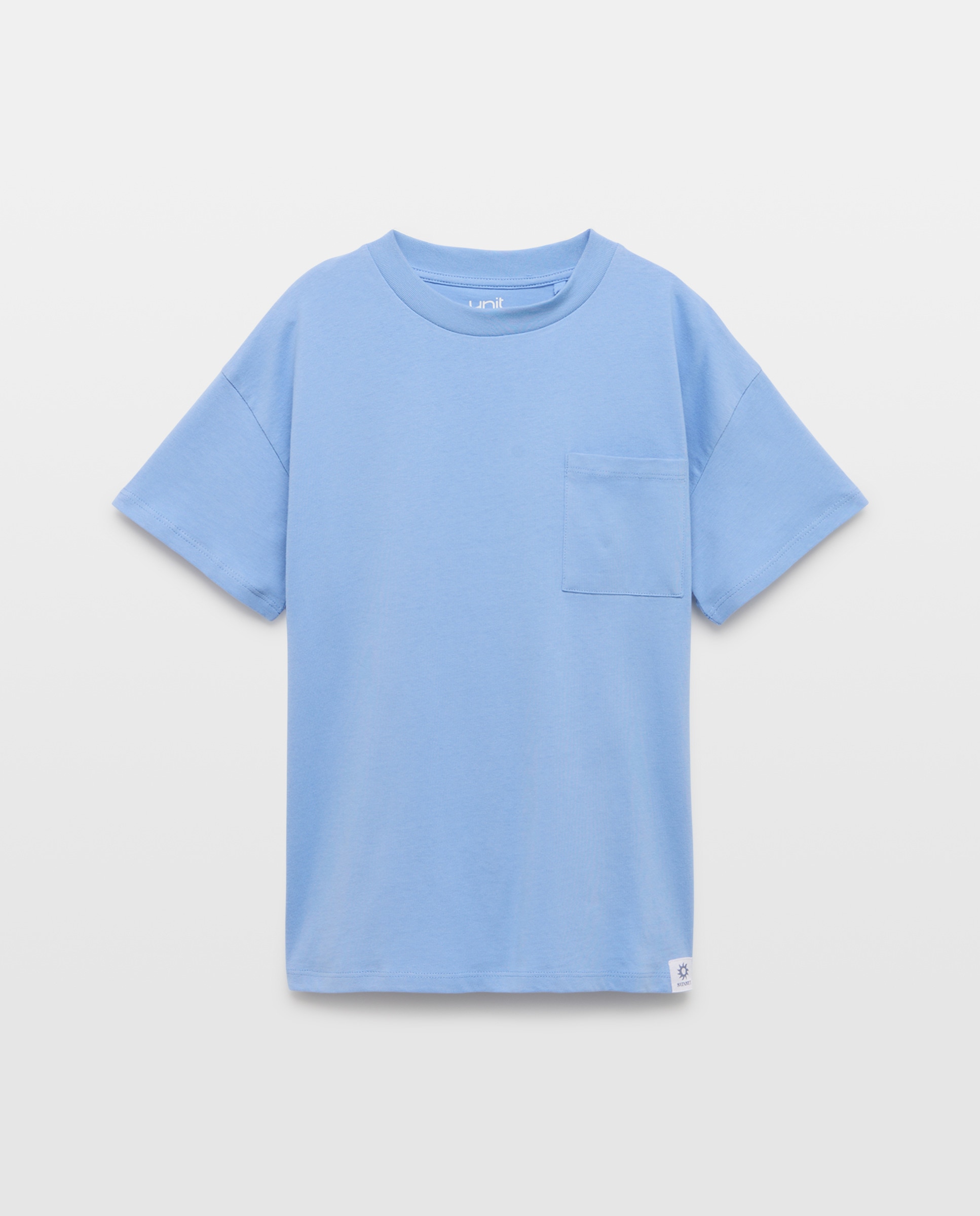 Imagen 0 de Camiseta de niño lisa bolsillo manga corta