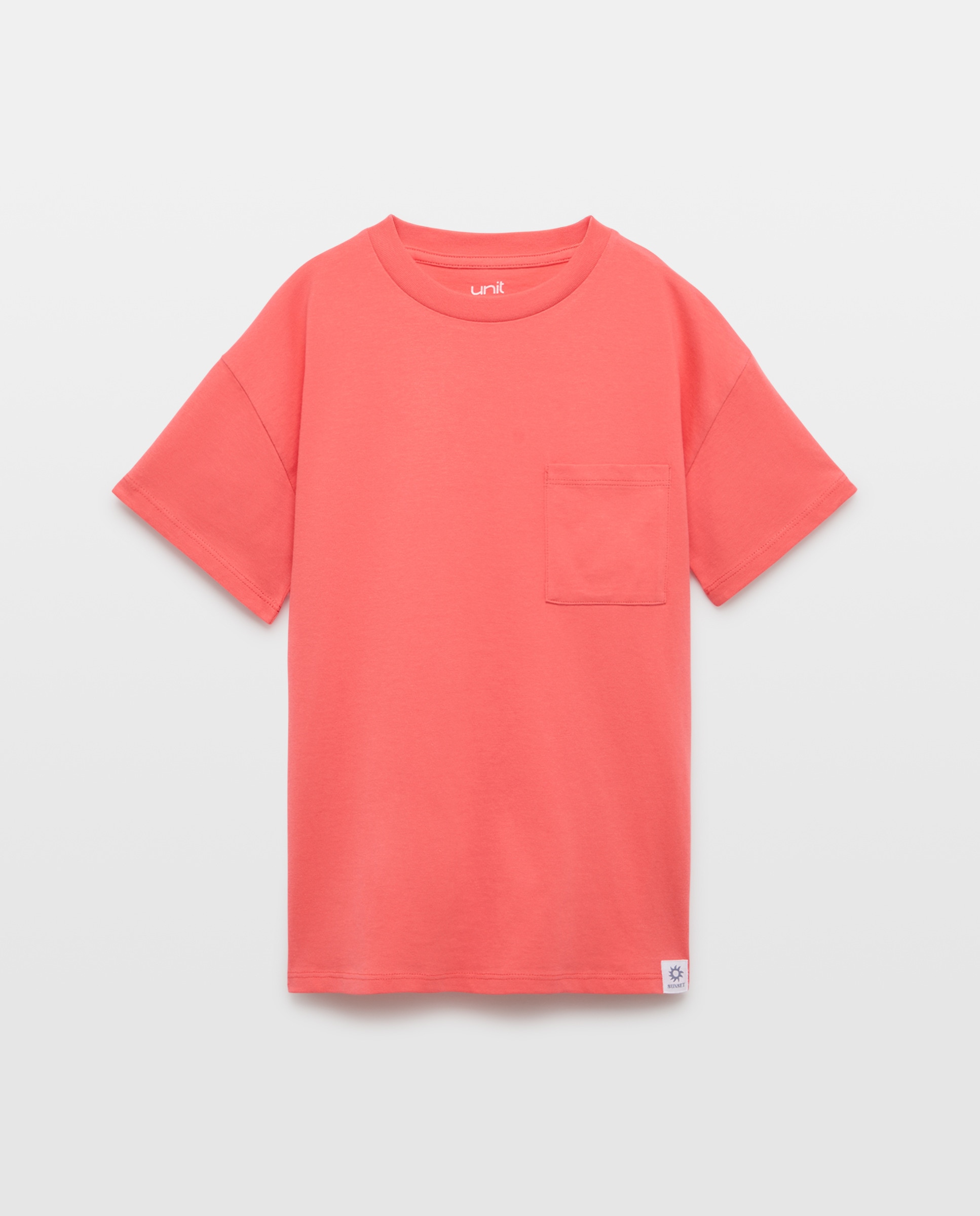 Imagen 0 de Camiseta de niño lisa bolsillo manga corta