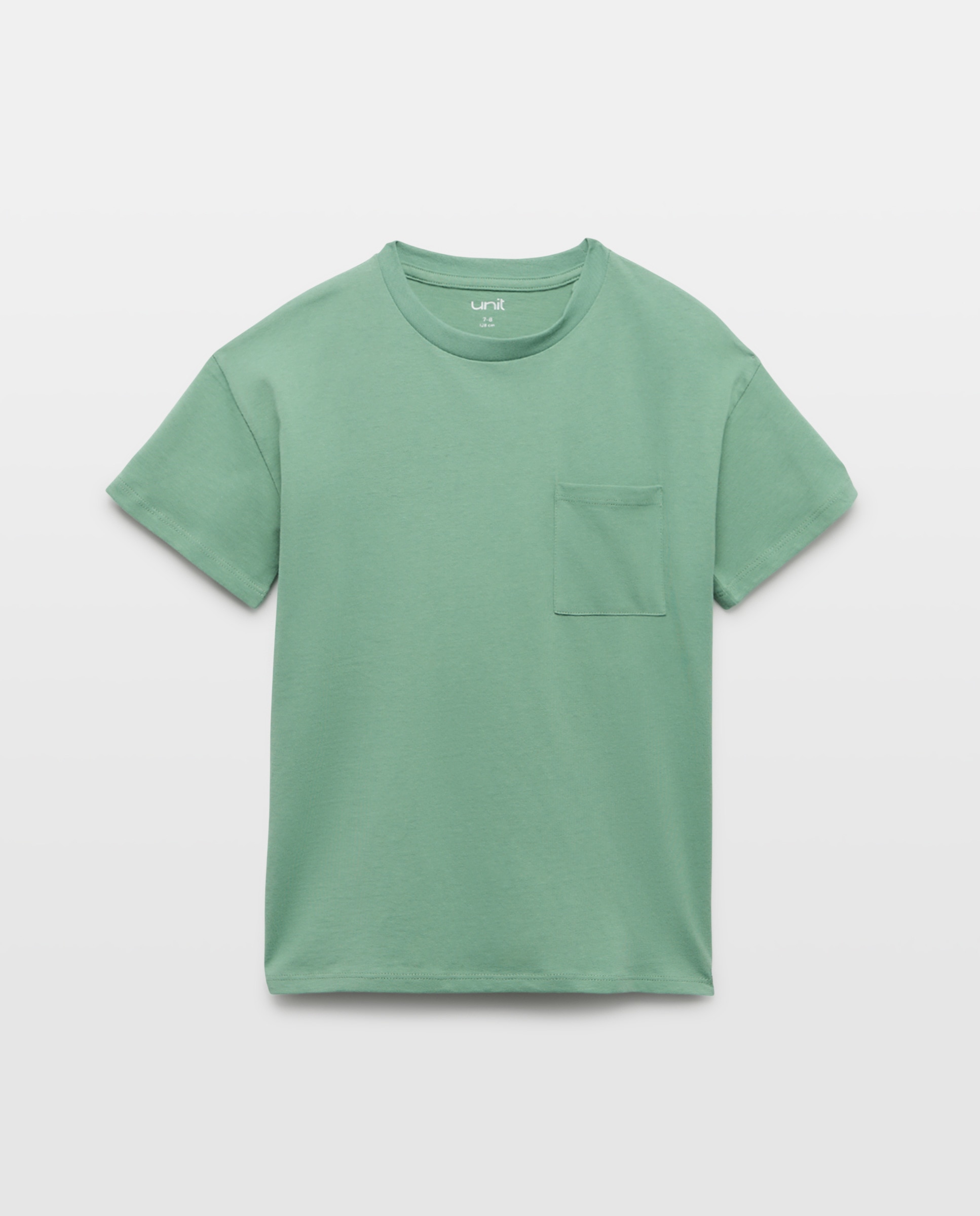 Imagen 0 de Camiseta de niño lisa bolsillo manga corta