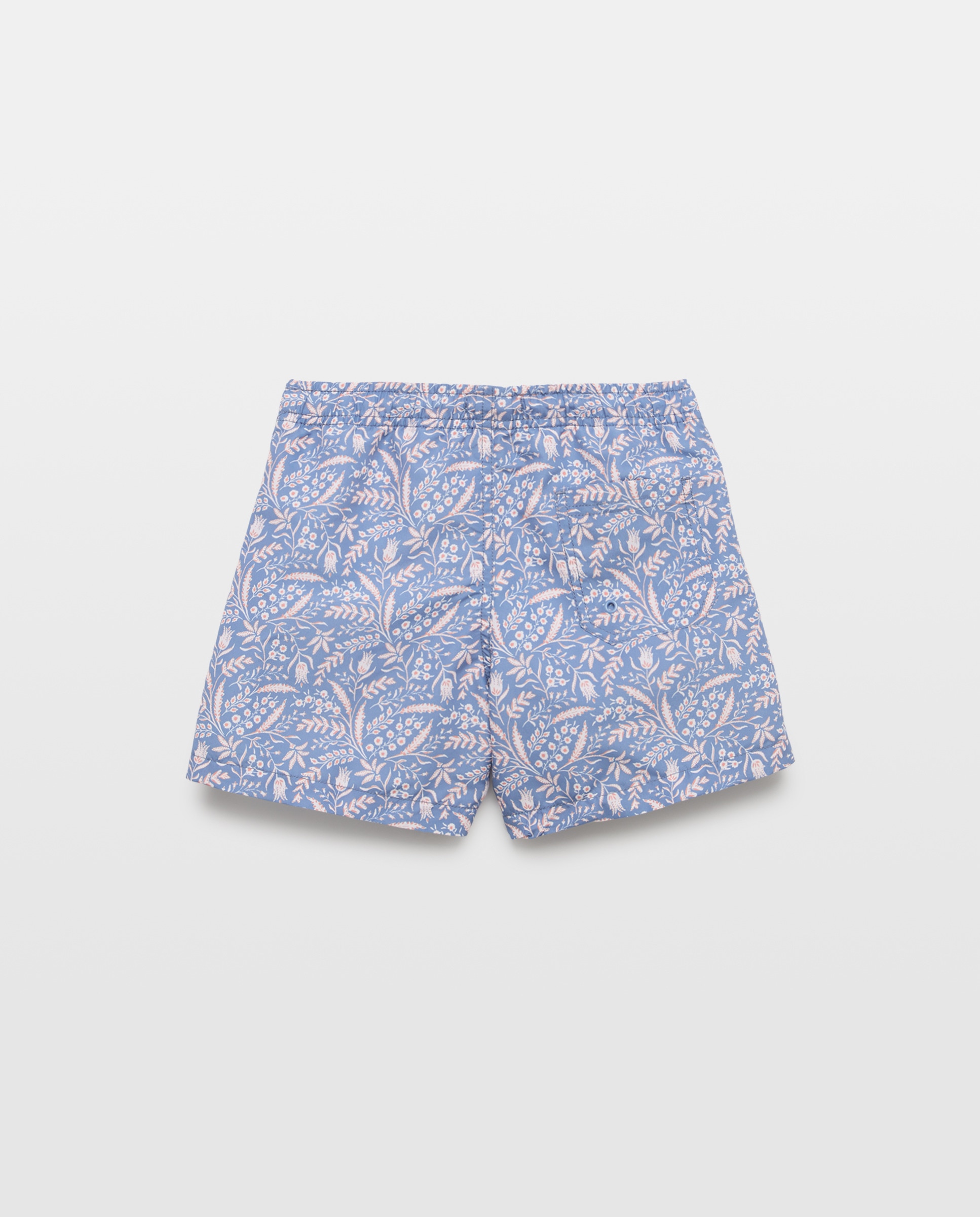 Bañador bermuda de niño flores Azul tinta-2