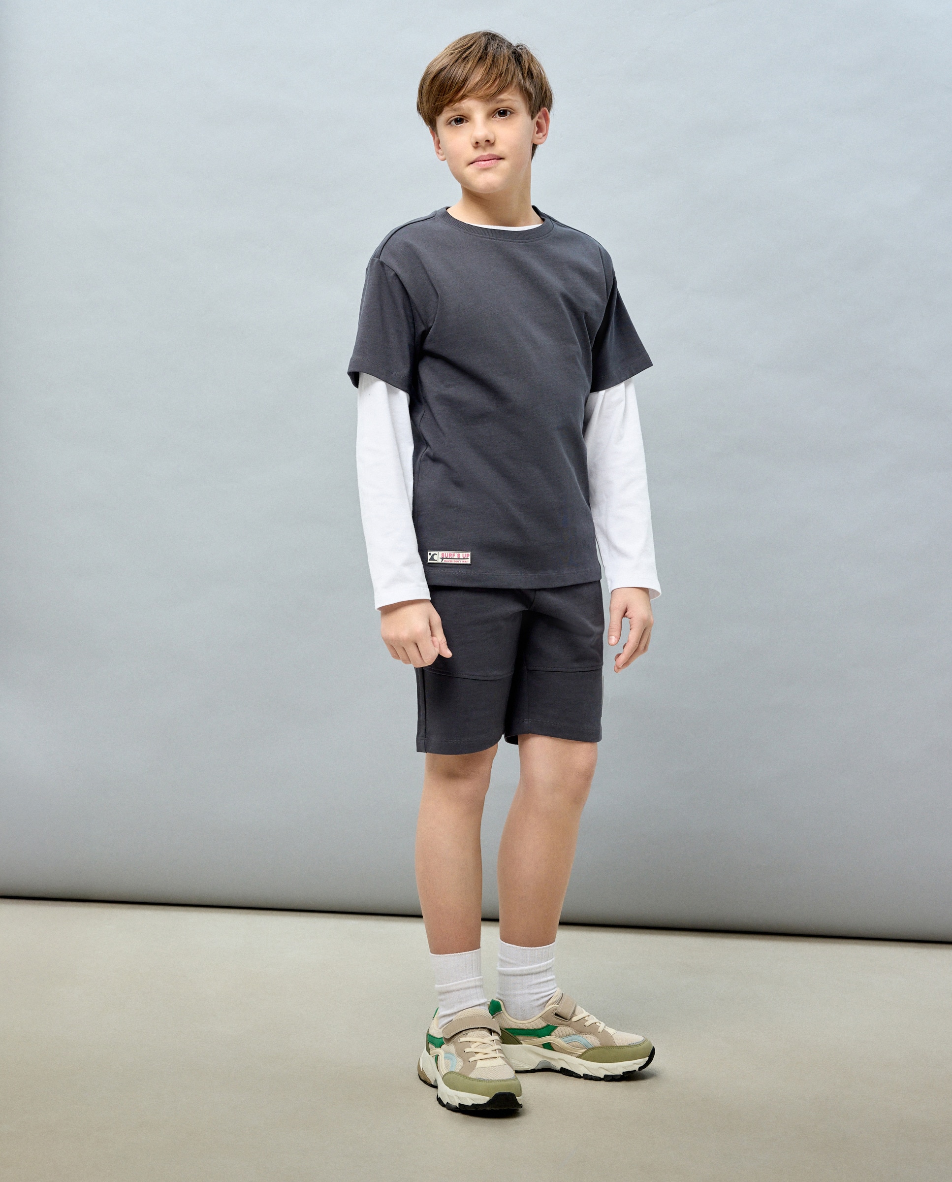 Bermudas de Felpa Heavy Kids El Corte Inglés 830 Antracite-1