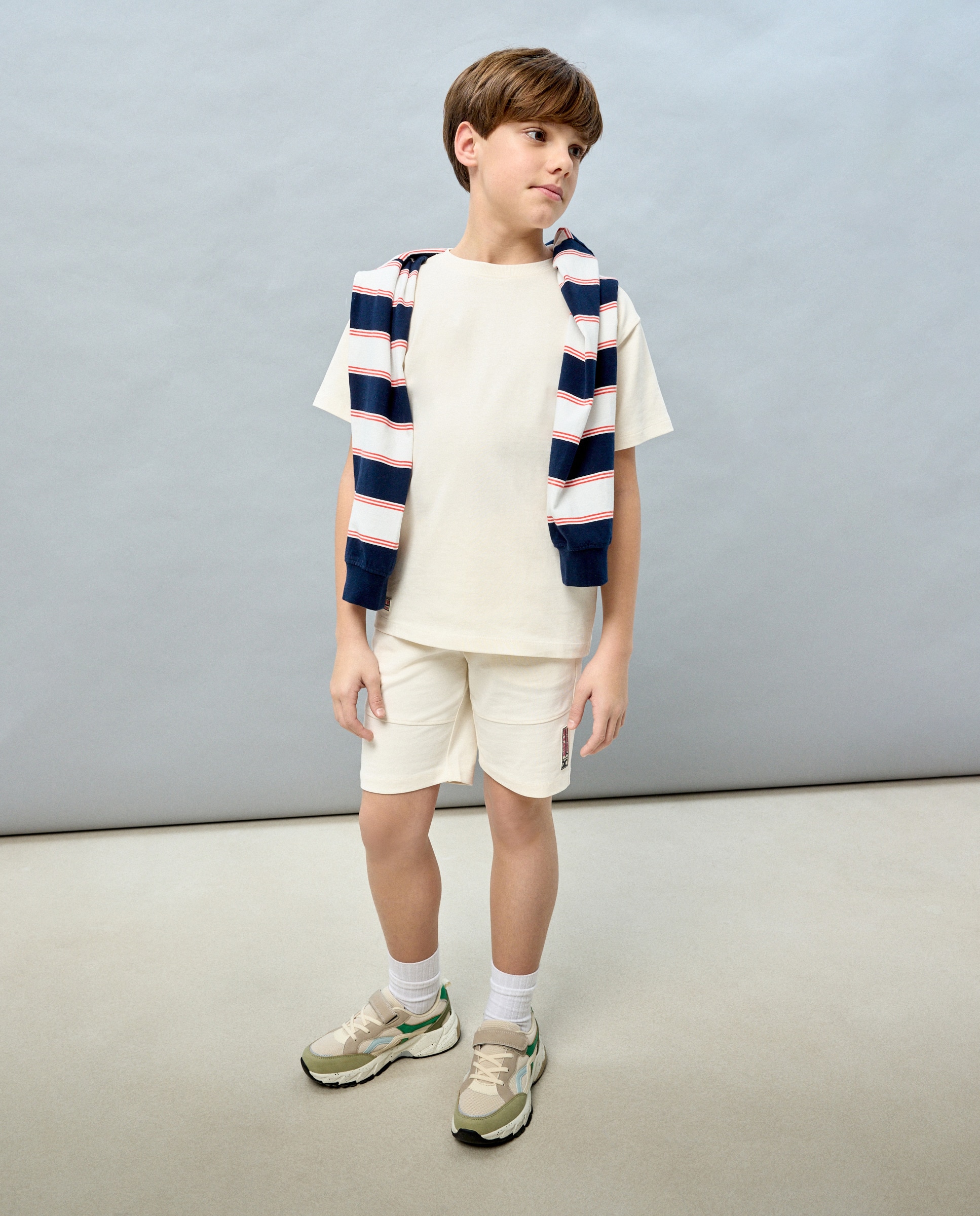 T-shirt de Heavy Jersey com Manga Curta Kids El Corte Inglés 120 Cru-2