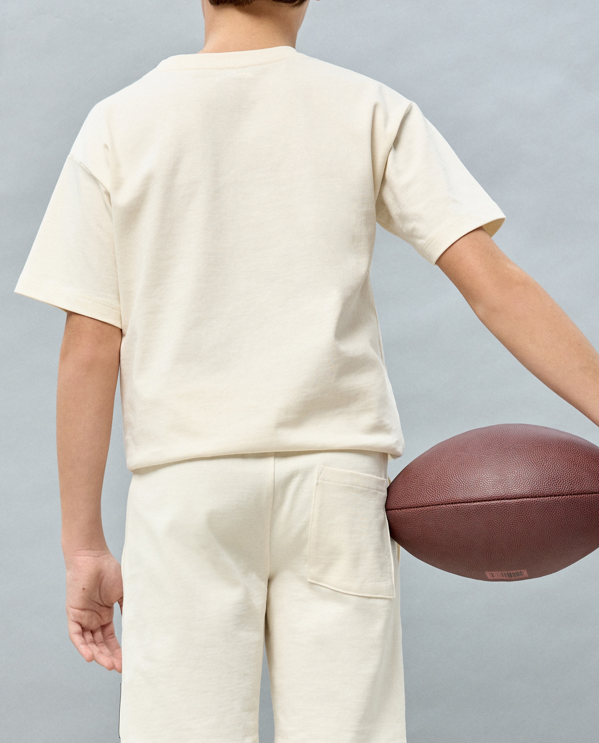 T-shirt de Heavy Jersey com Manga Curta Kids El Corte Inglés 120 Cru-3