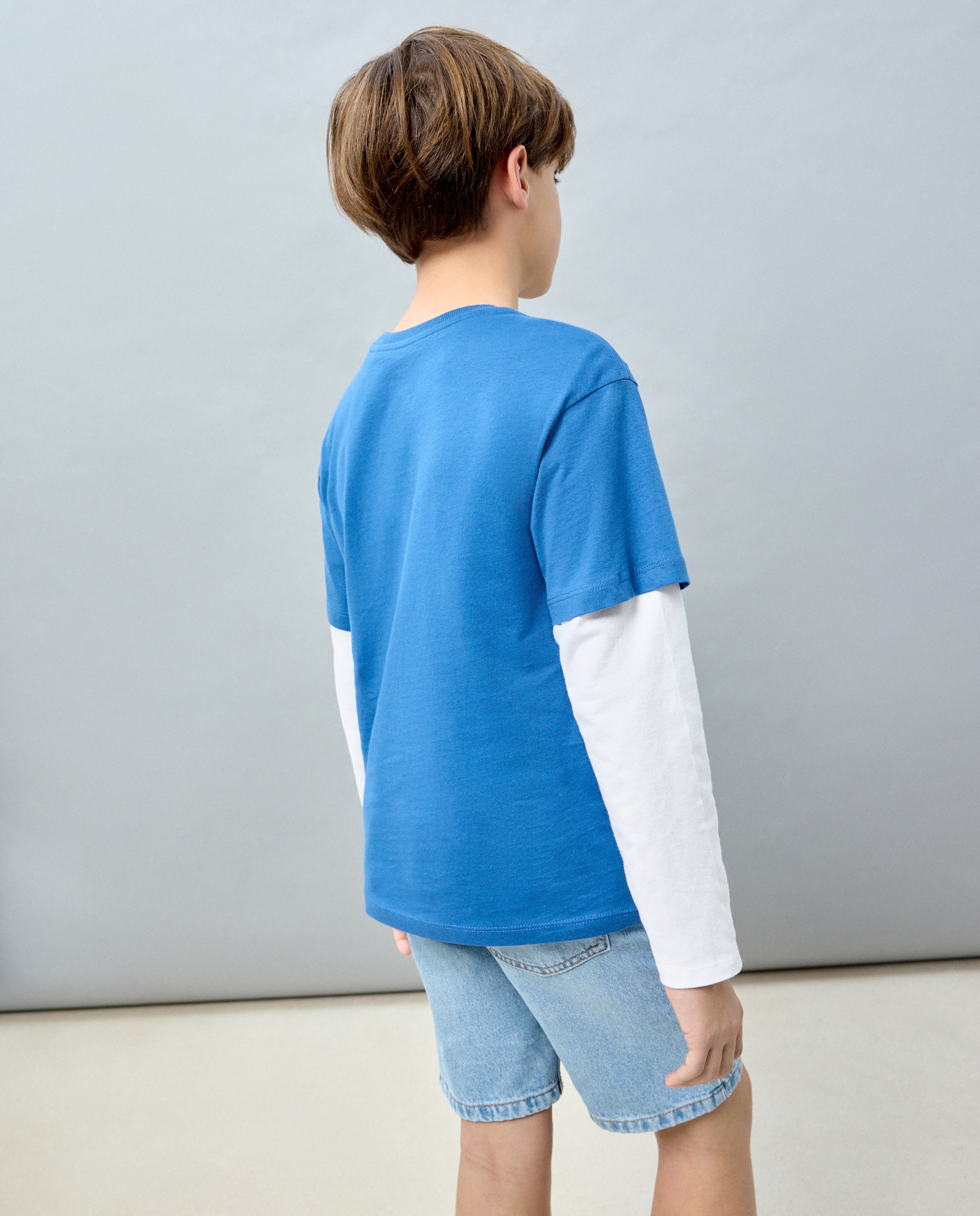 T-shirt de Manga Curta Kids El Corte Inglés 400 Azul-3