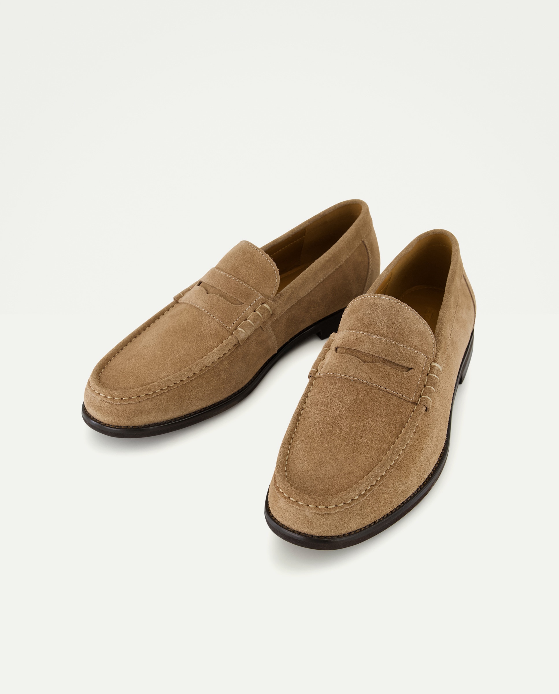 Mocassins de Camurça com Sola de Borracha Visom-Escuro-2