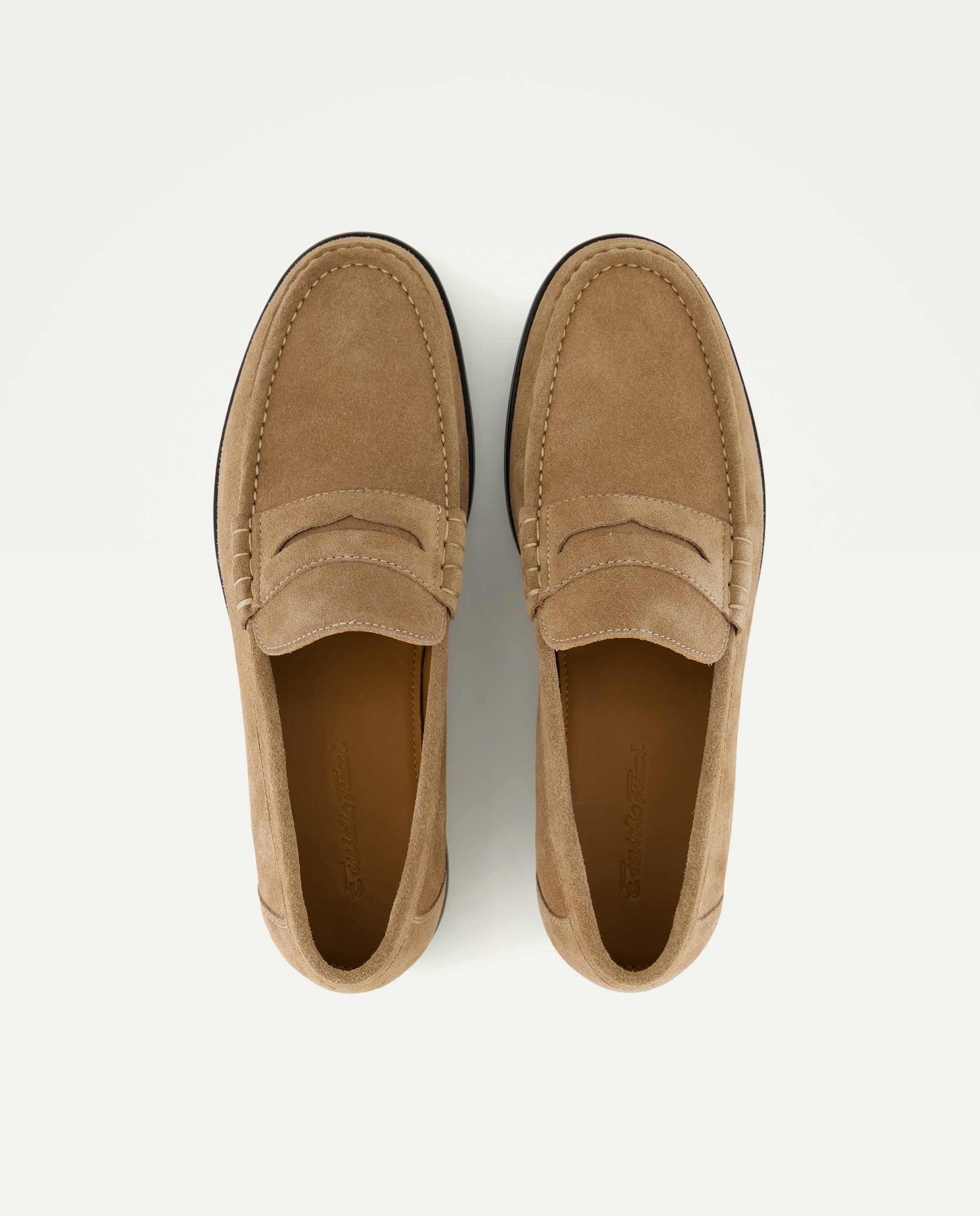 Mocassins de Camurça com Sola de Borracha Visom-Escuro-4