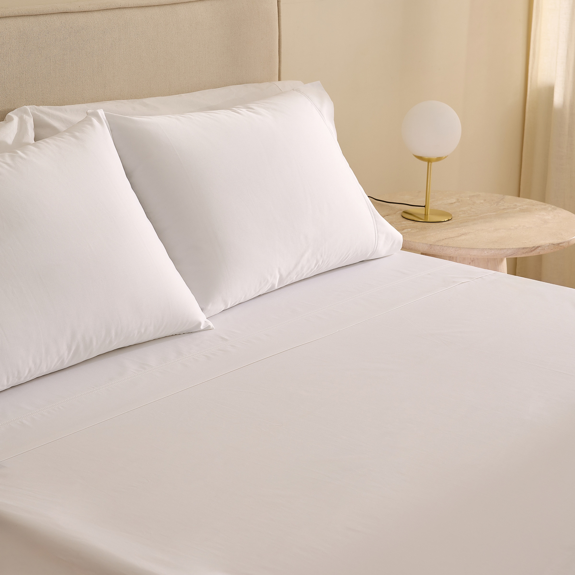 Imagem 0 de Conjunto de Lençóis de Algodão Egípcio e Cetim 600 Fios