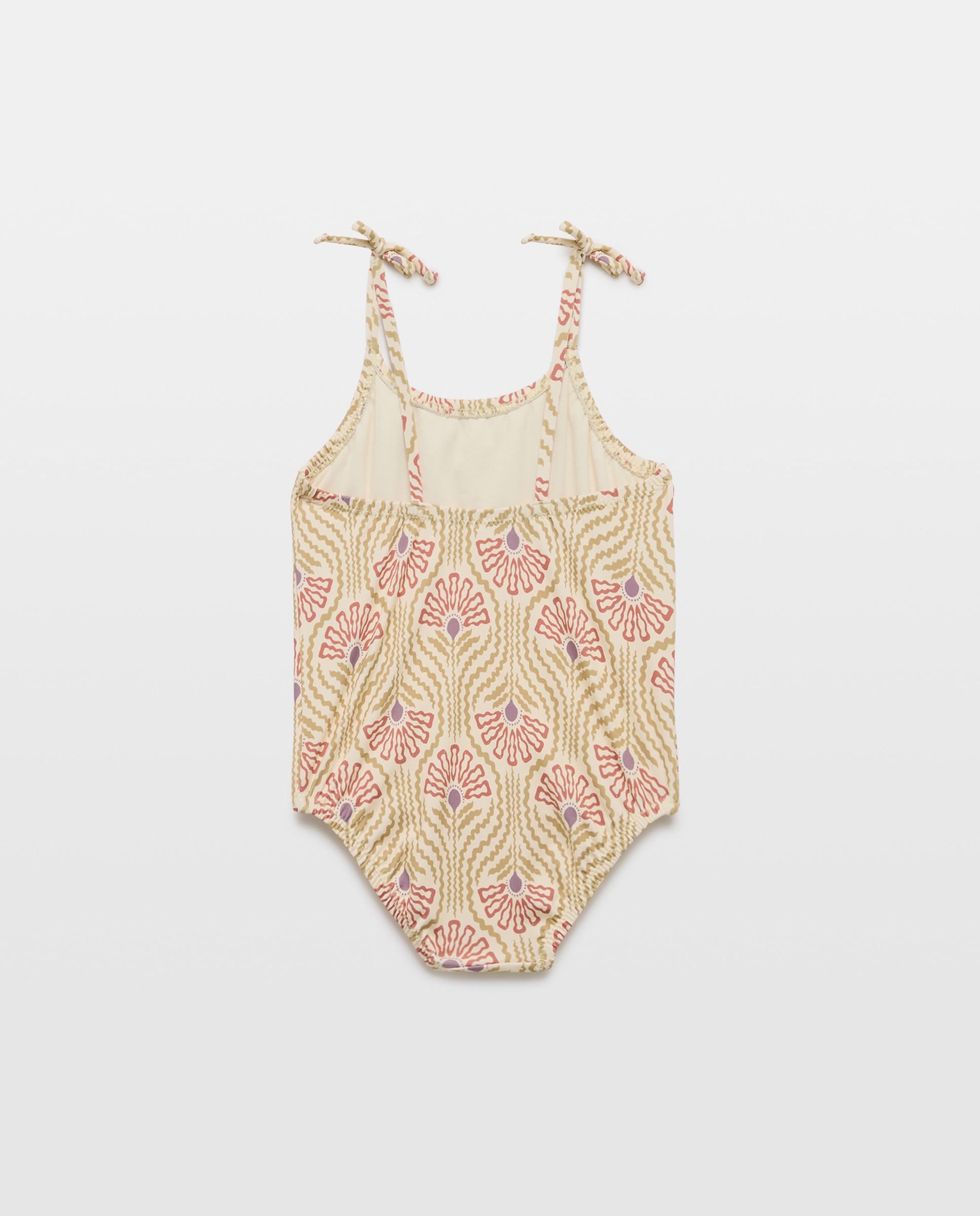 Bañador de bebé básico de palmeras 150 Vainilla-2