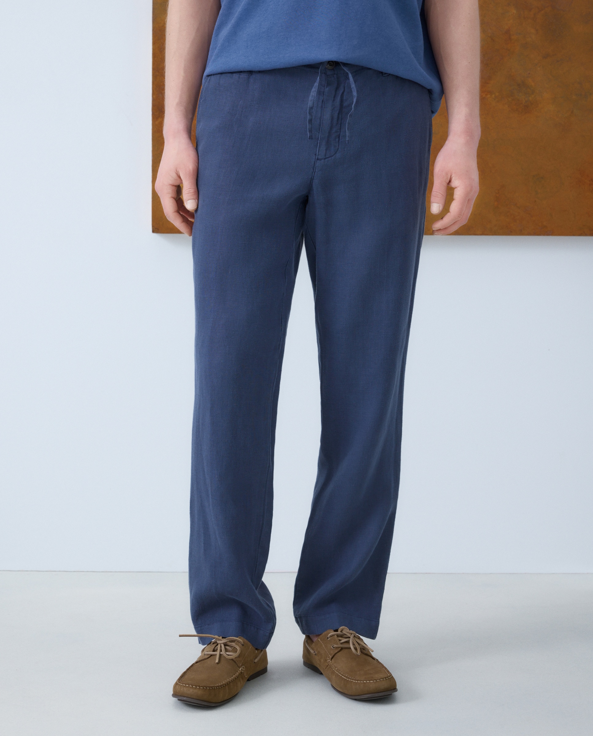 Calças Desportivas Regular Fit Azul-marinho-2