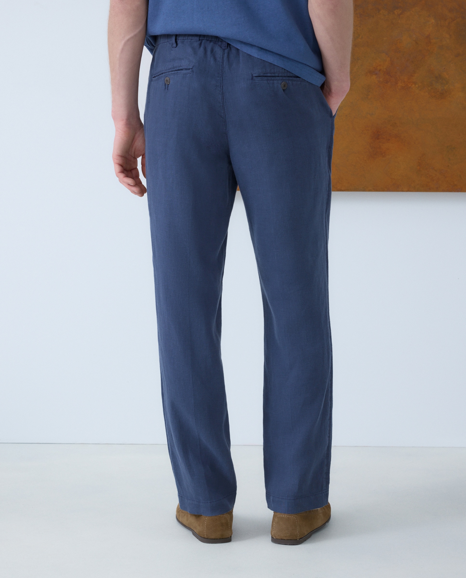 Calças Desportivas Regular Fit Azul-marinho-3