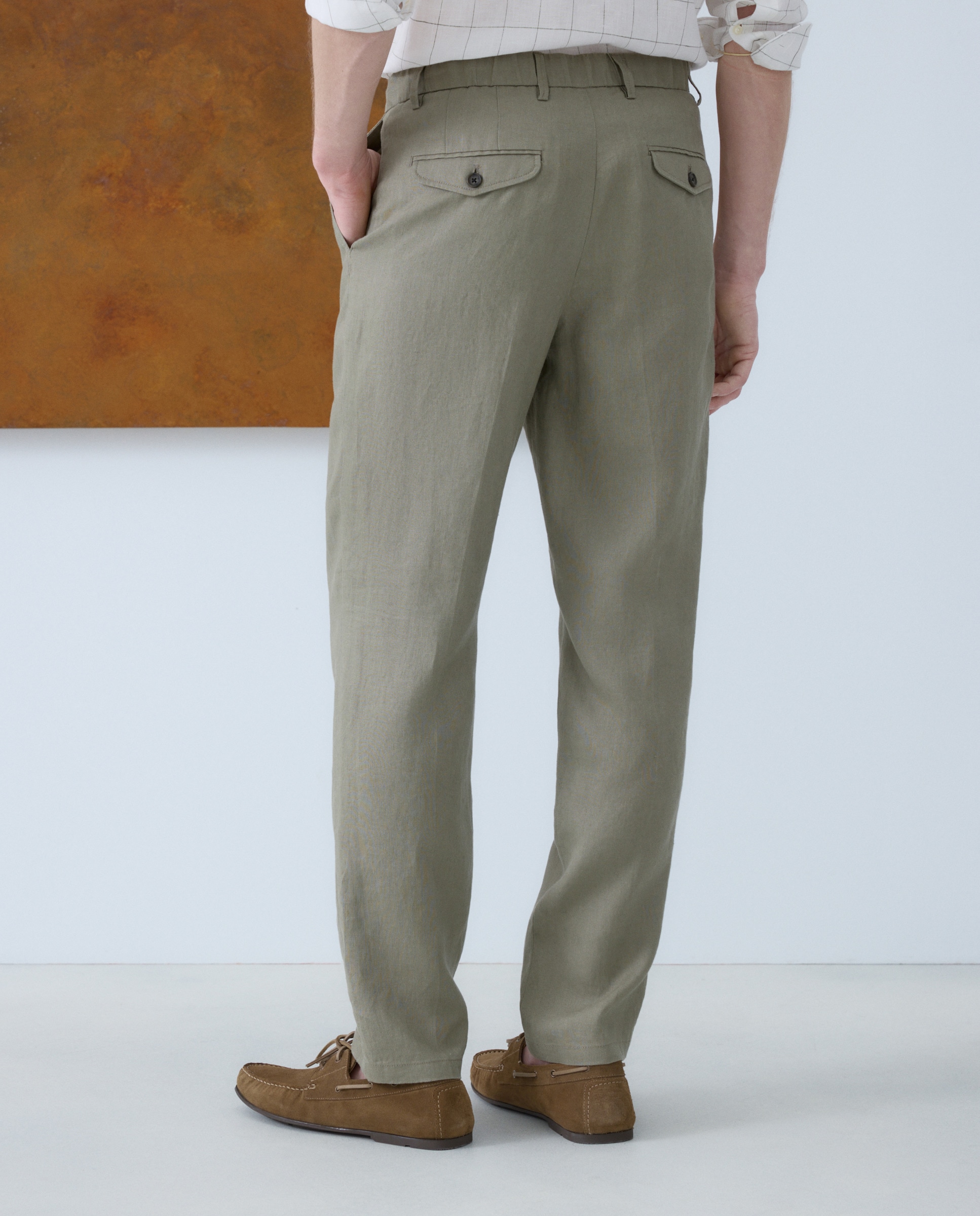 Calças Desportivas Regular Fit Verde-3