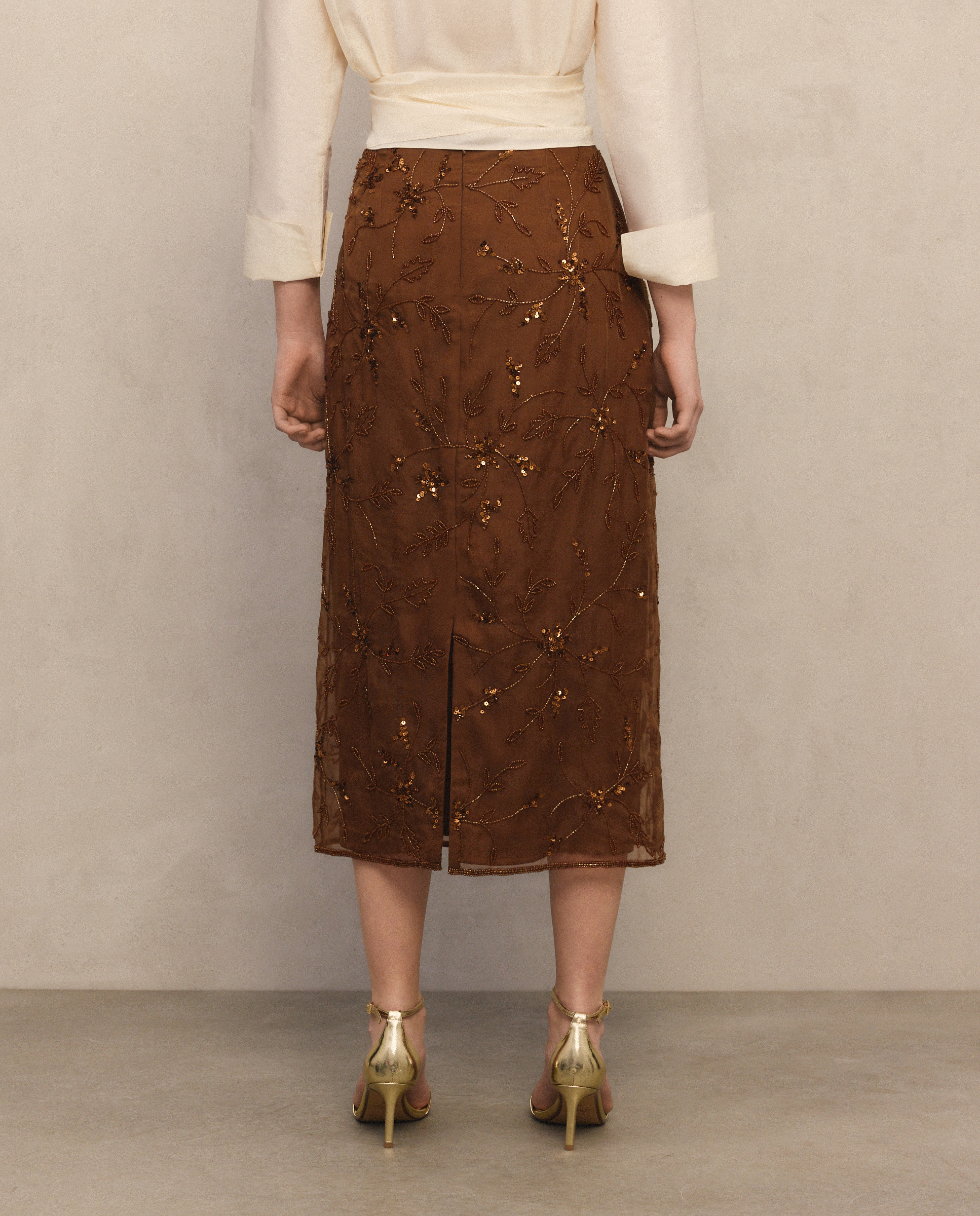 Saia Direita de Pedraria Castanho-3