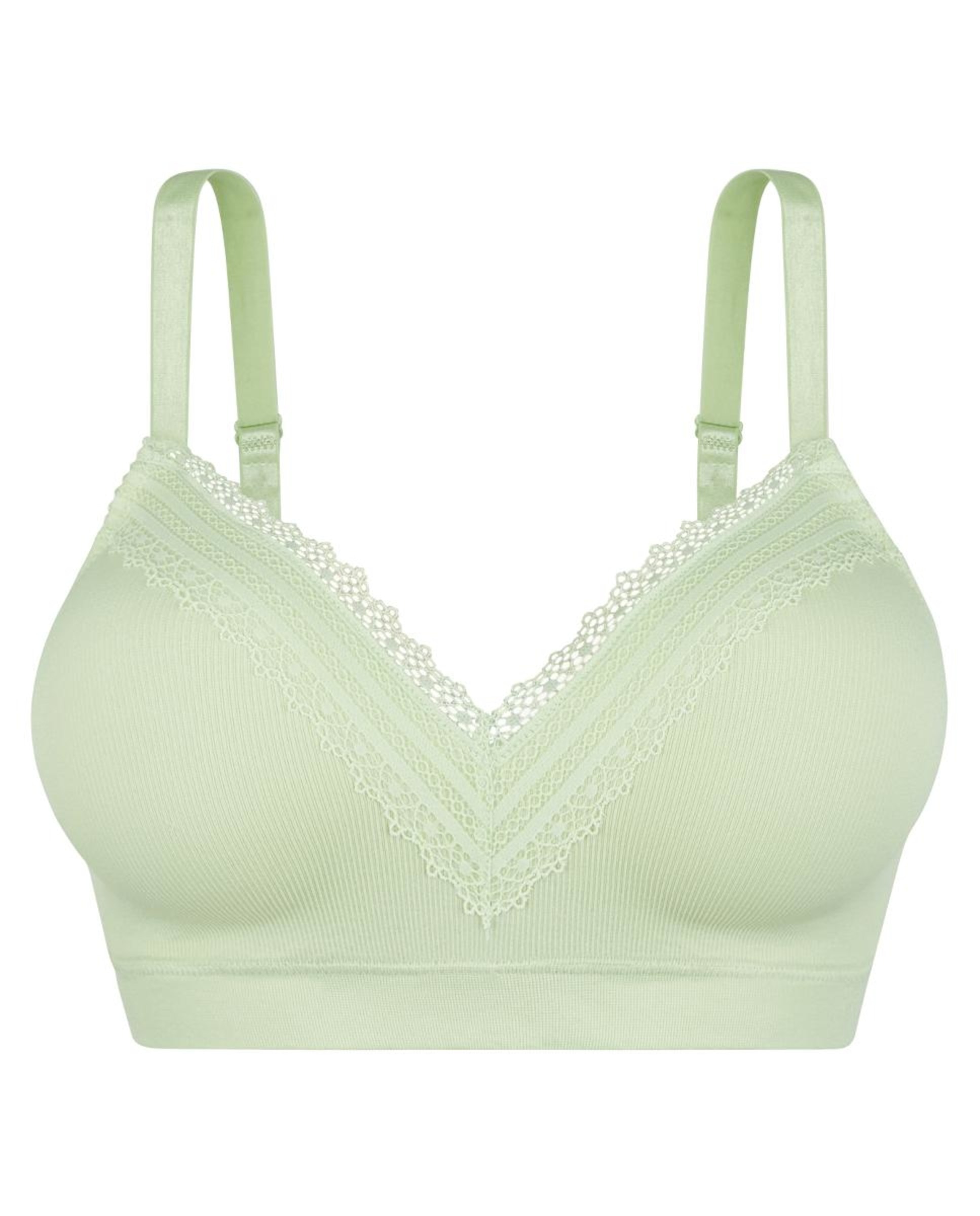 Soutien tipo top sem aro nem costuras Verde-claro-3