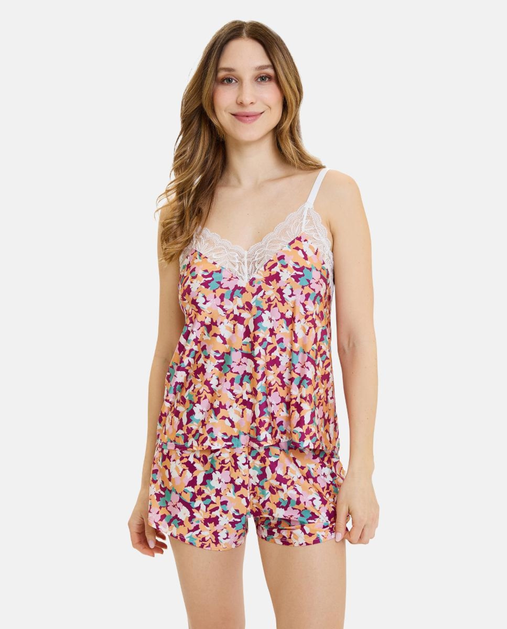 T-shirt de Alças Estampada Multicolor-1