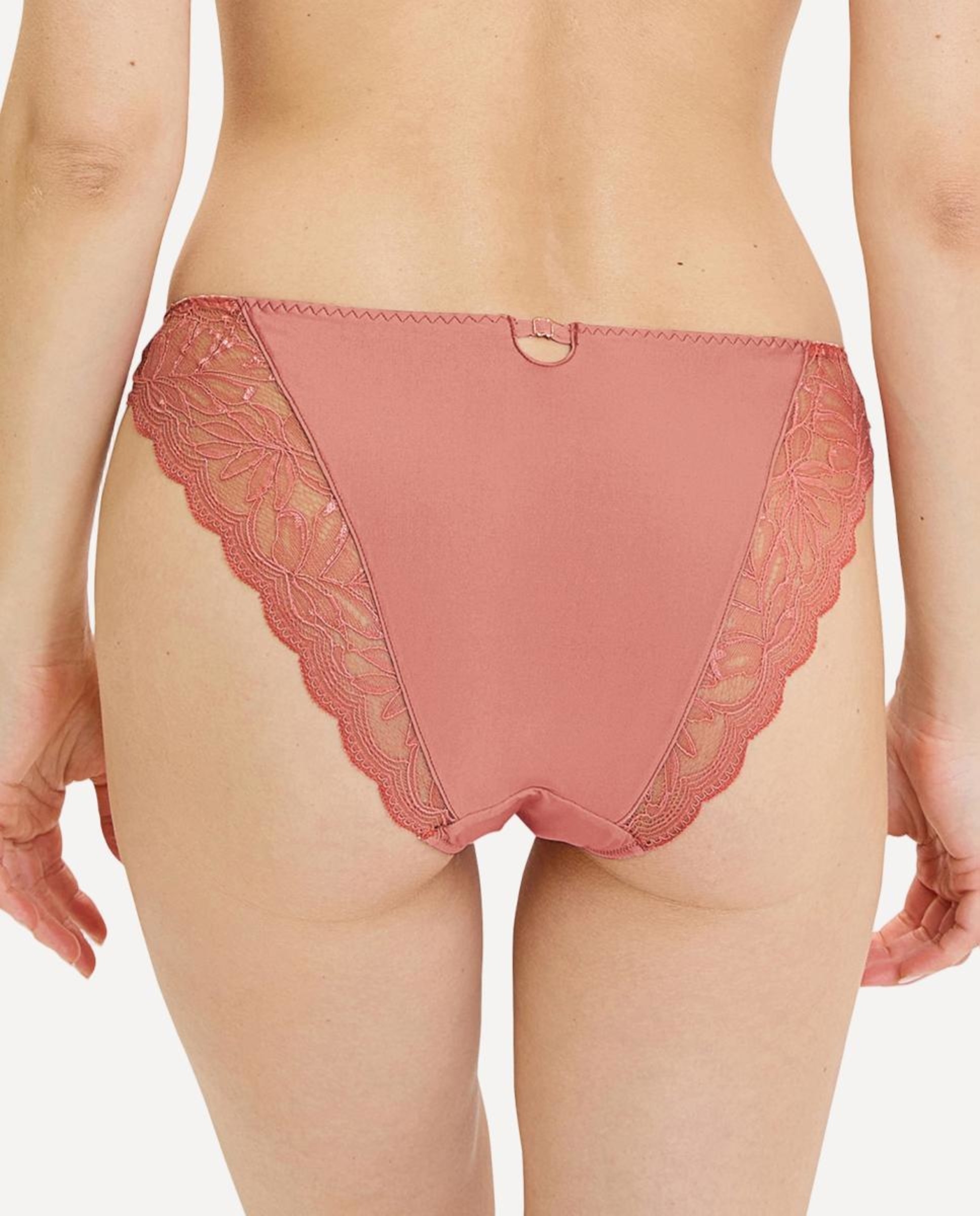 Cueca de Renda e Microfibra Rosas-2