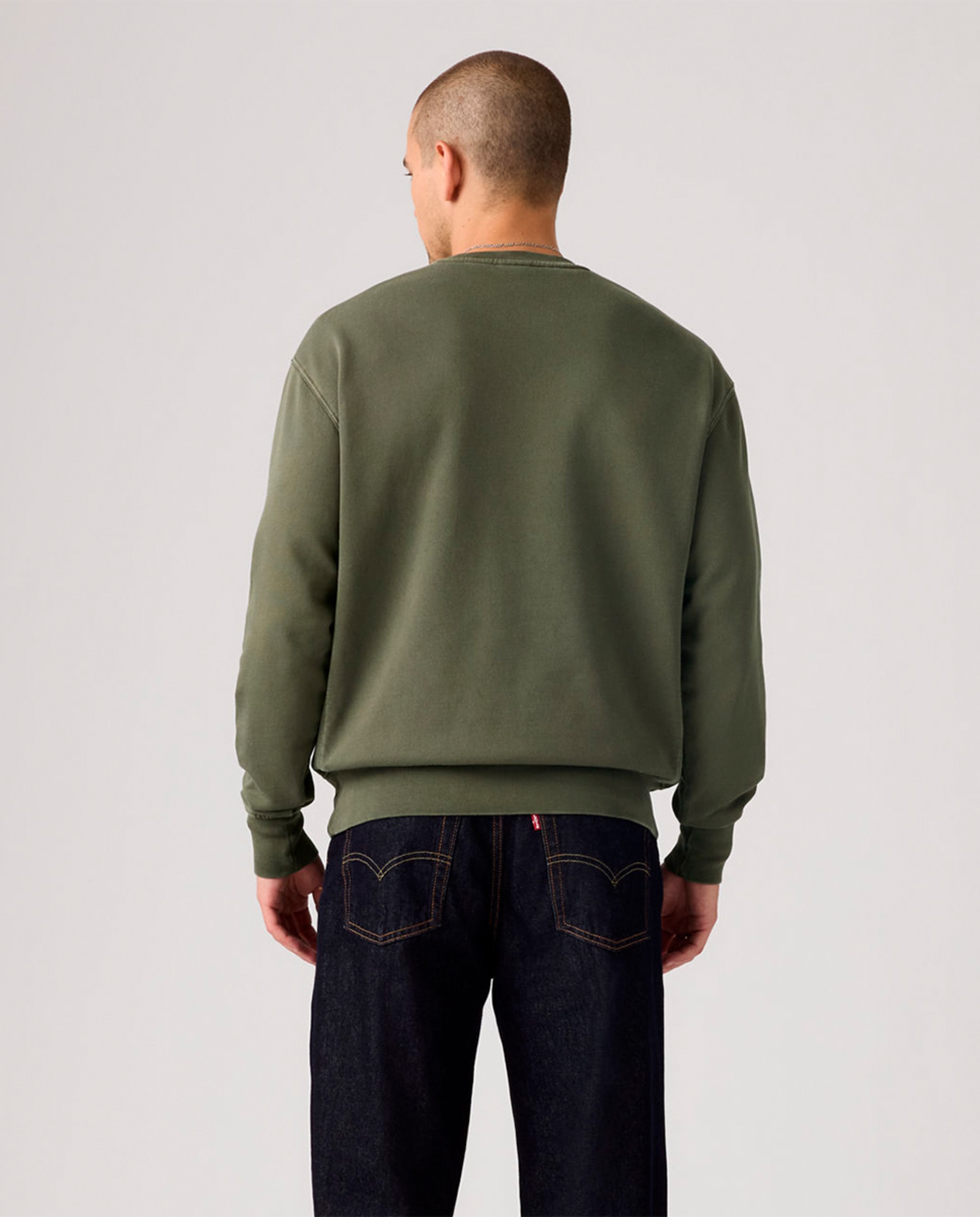 Sweatshirt com Decote Redondo e em Algodão Verde-2