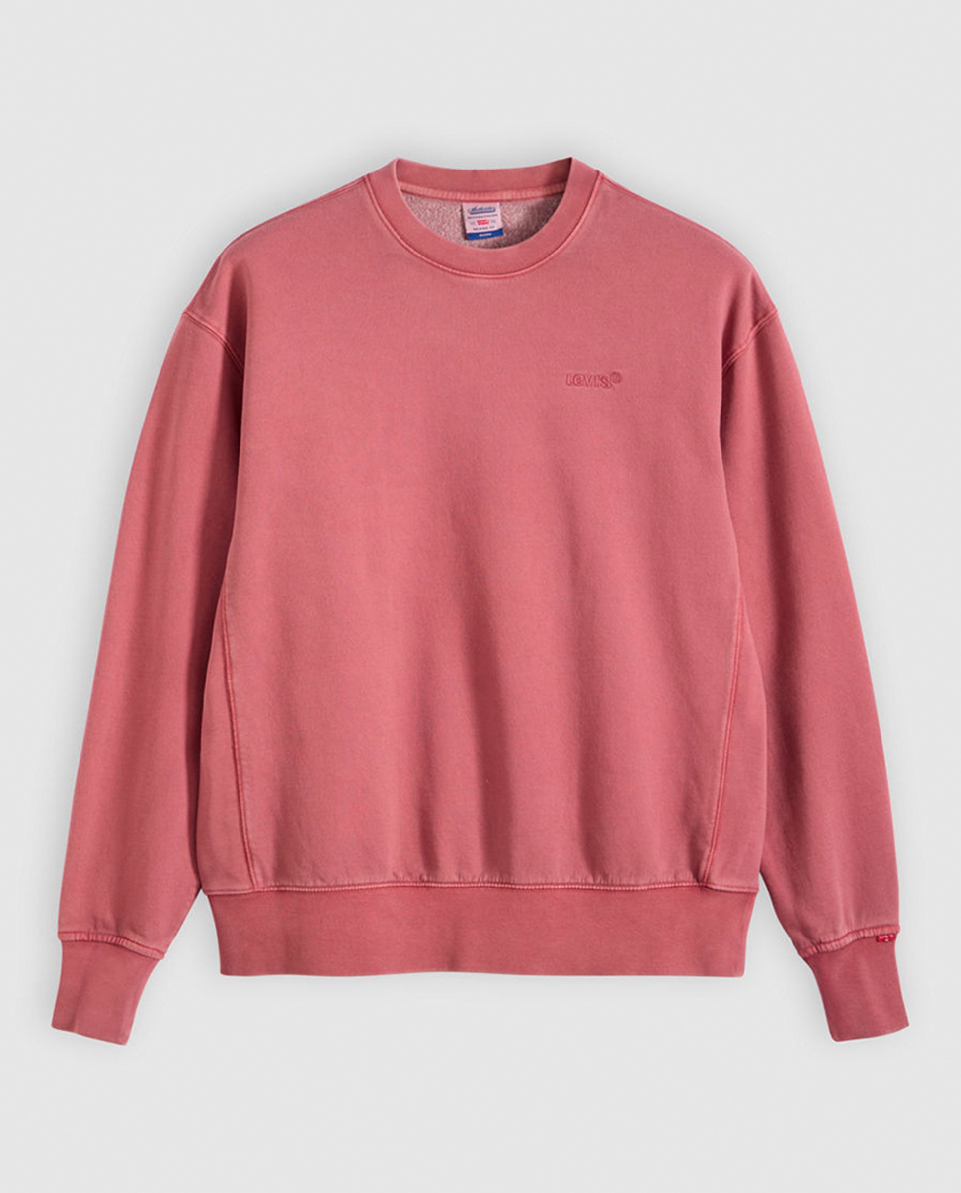 Sweatshirt com Decote Redondo e em Algodão Salmão-3