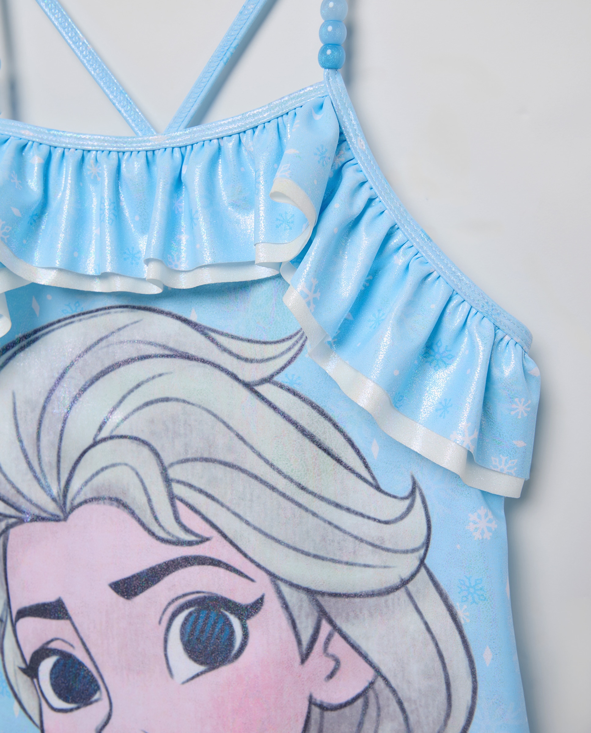 Vestido de Banho com Estampado Azul-5