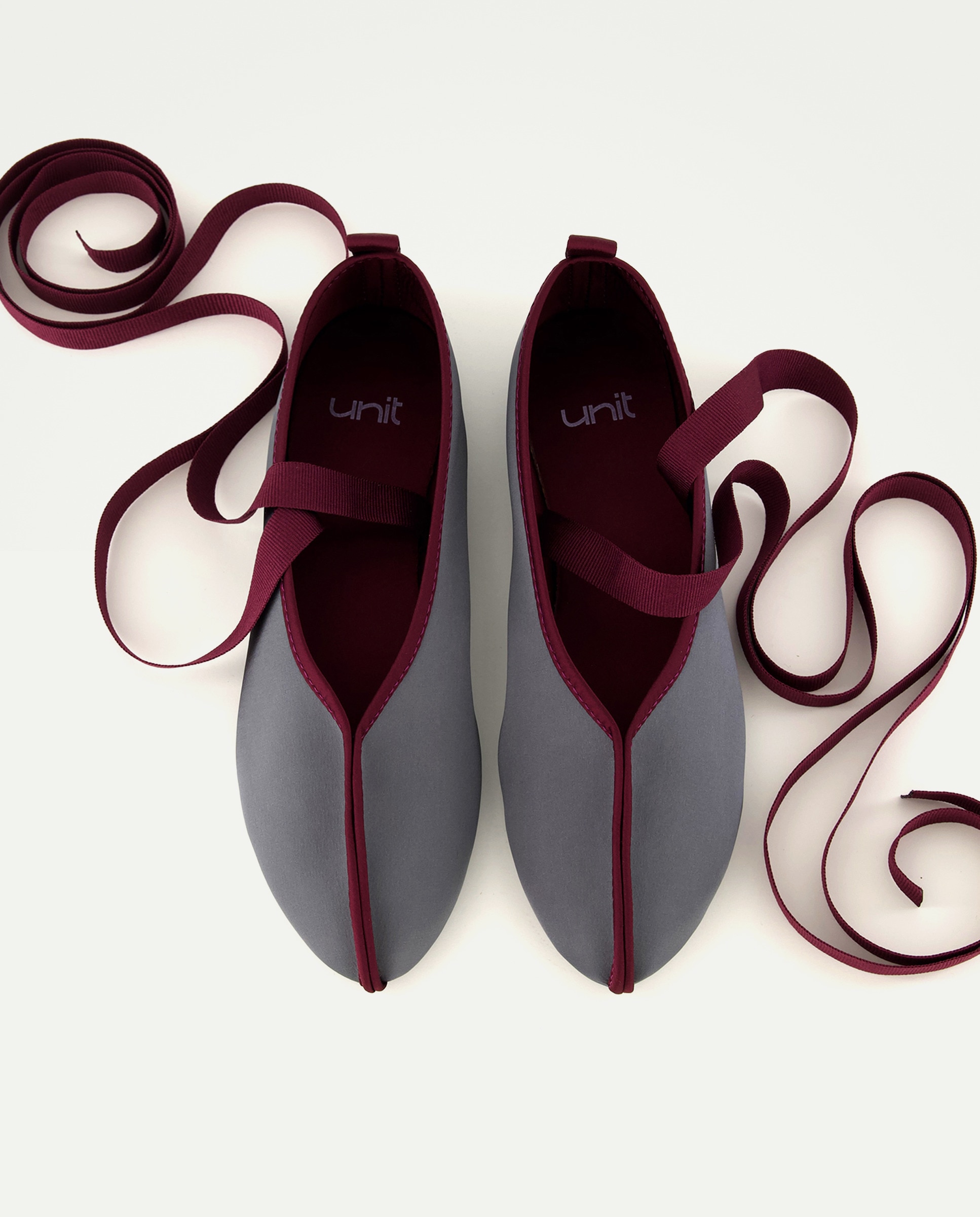 Bailarina raso cinta lace up 290 Burdeos-4