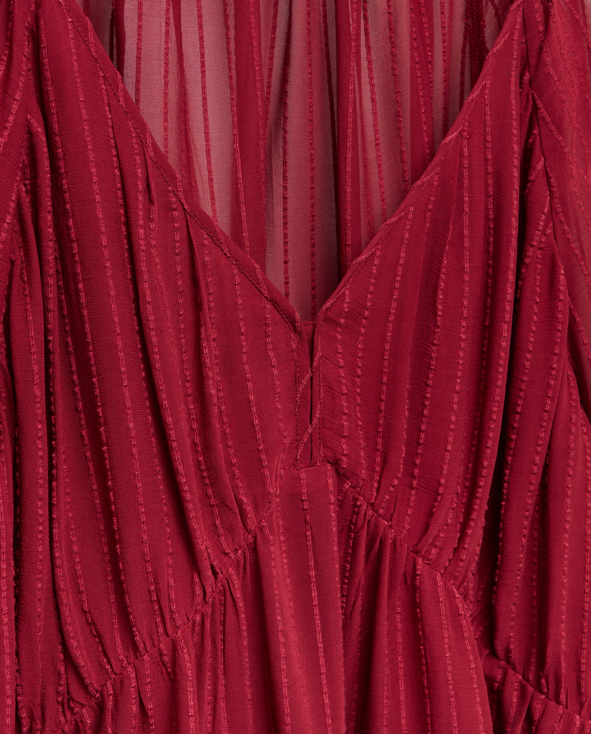 Blusa de Manga 3/4 e Decote em Bico Ameixa-6