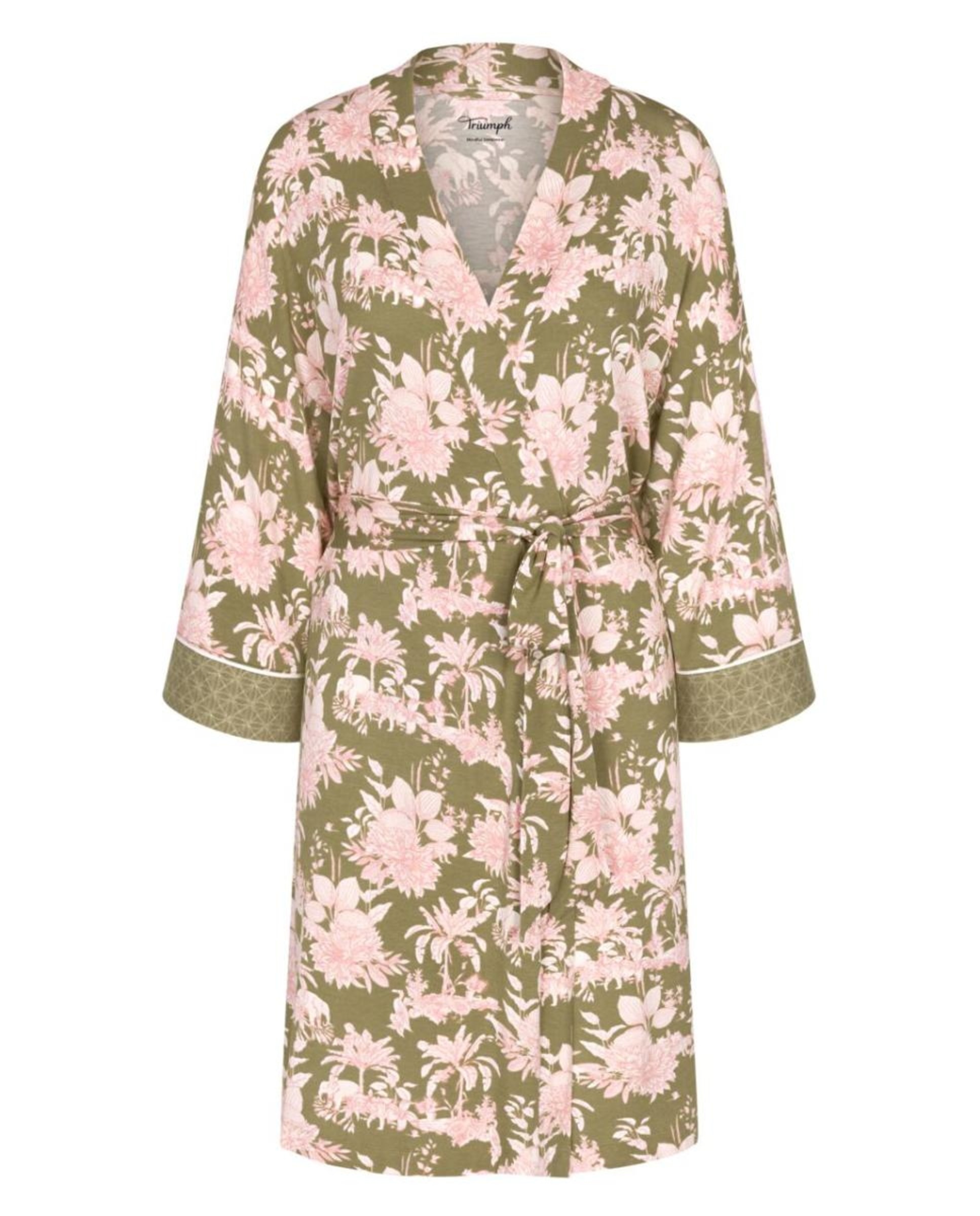 Robe Sensual com Ombros Caídos Confecionado em TENCEL™ Modal. Verde-4