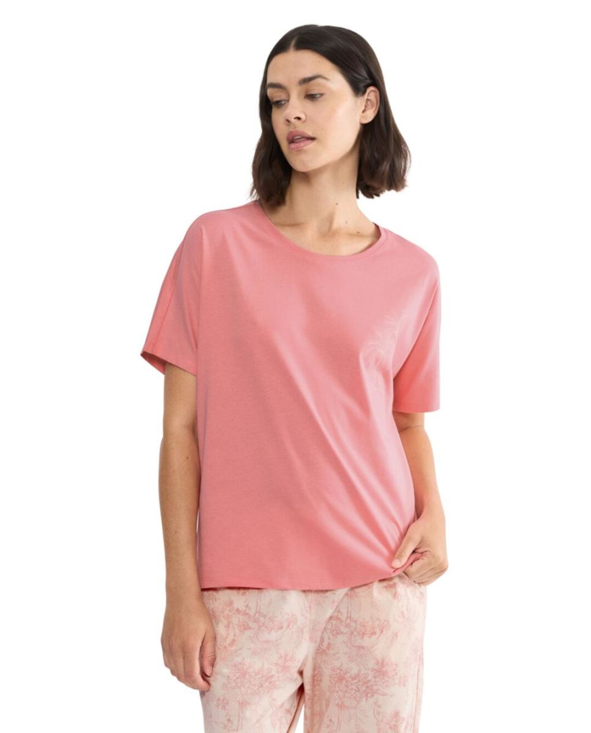 Imagem 0 de T-shirt de Pijama 100% Algodão com Manga Curta
