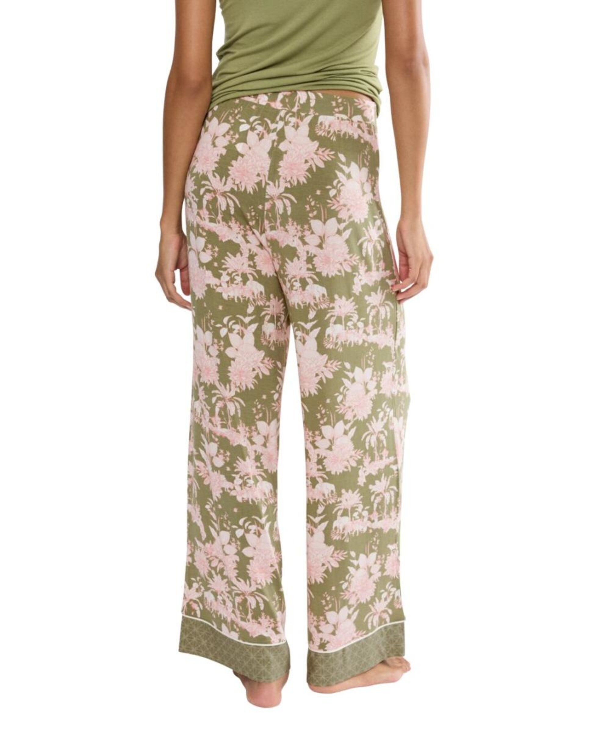 Calças de Pijama Confecionadas em TENCEL™ Modal. Verde-2