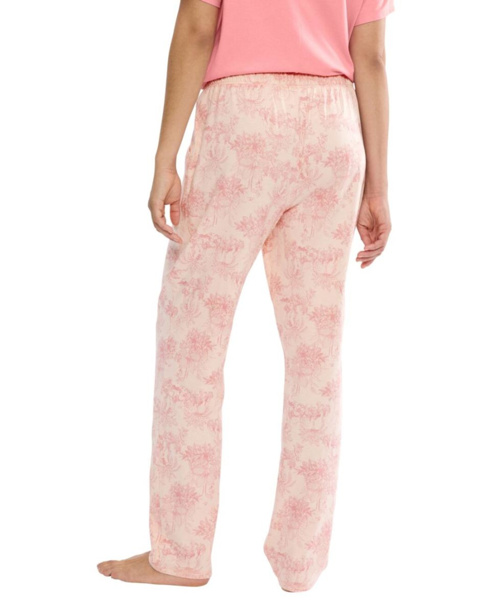 Calças de Malha 100% Algodão com Bolsos Rosa-claro-2