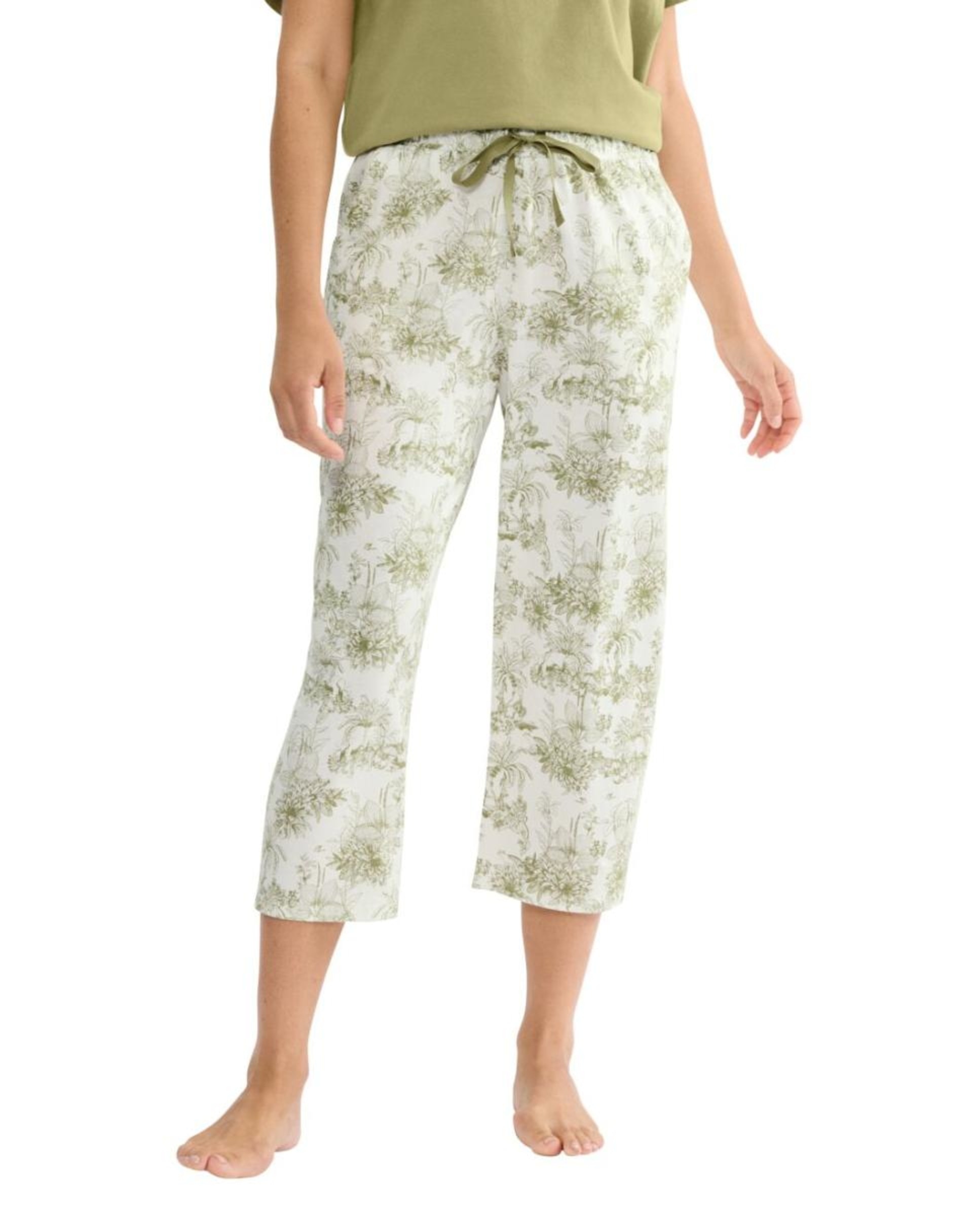 Calções de Malha 100% Algodão com Bolsos Verde-claro-1