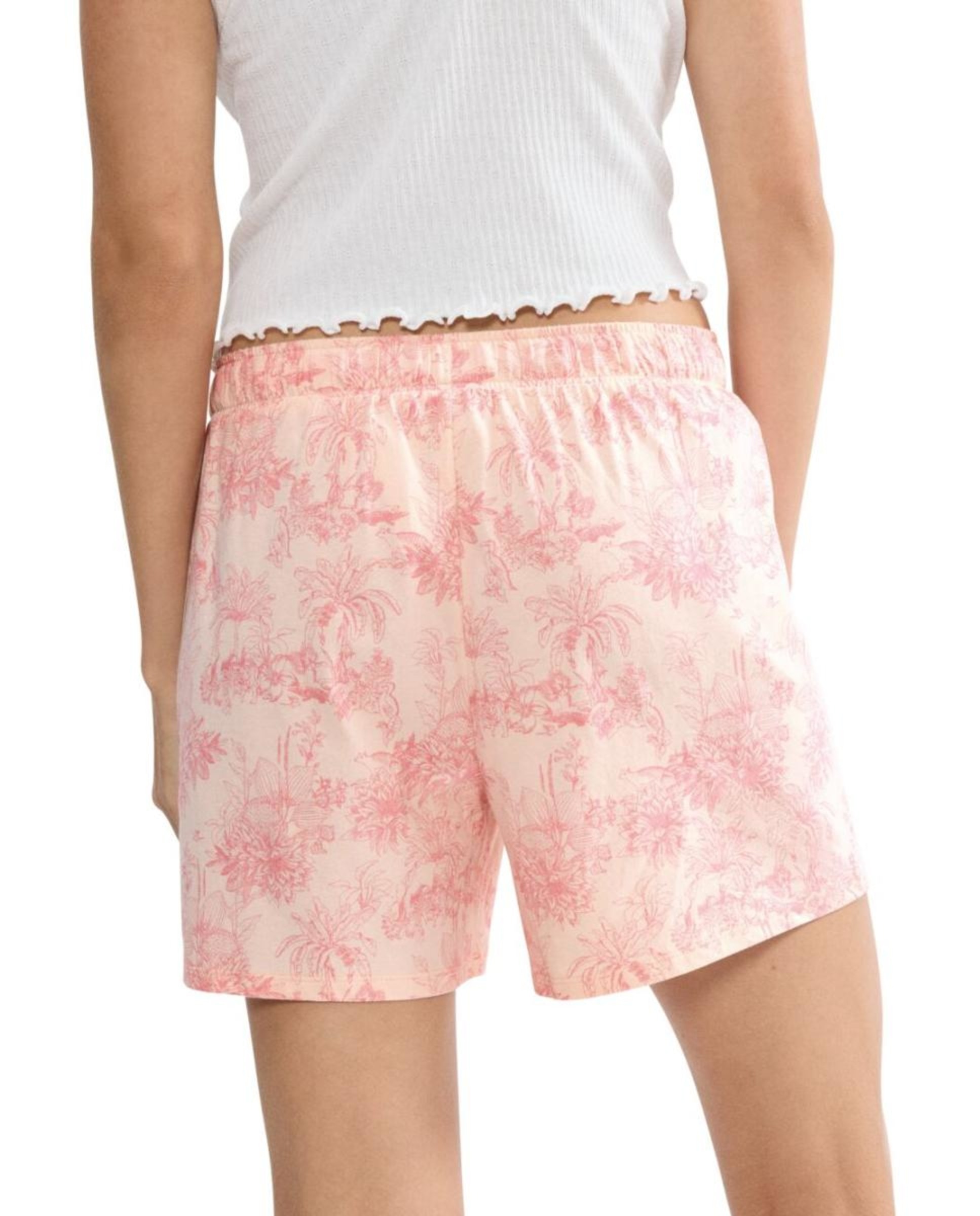 Calções de Malha 100% Algodão com Bolsos Rosa-claro-2