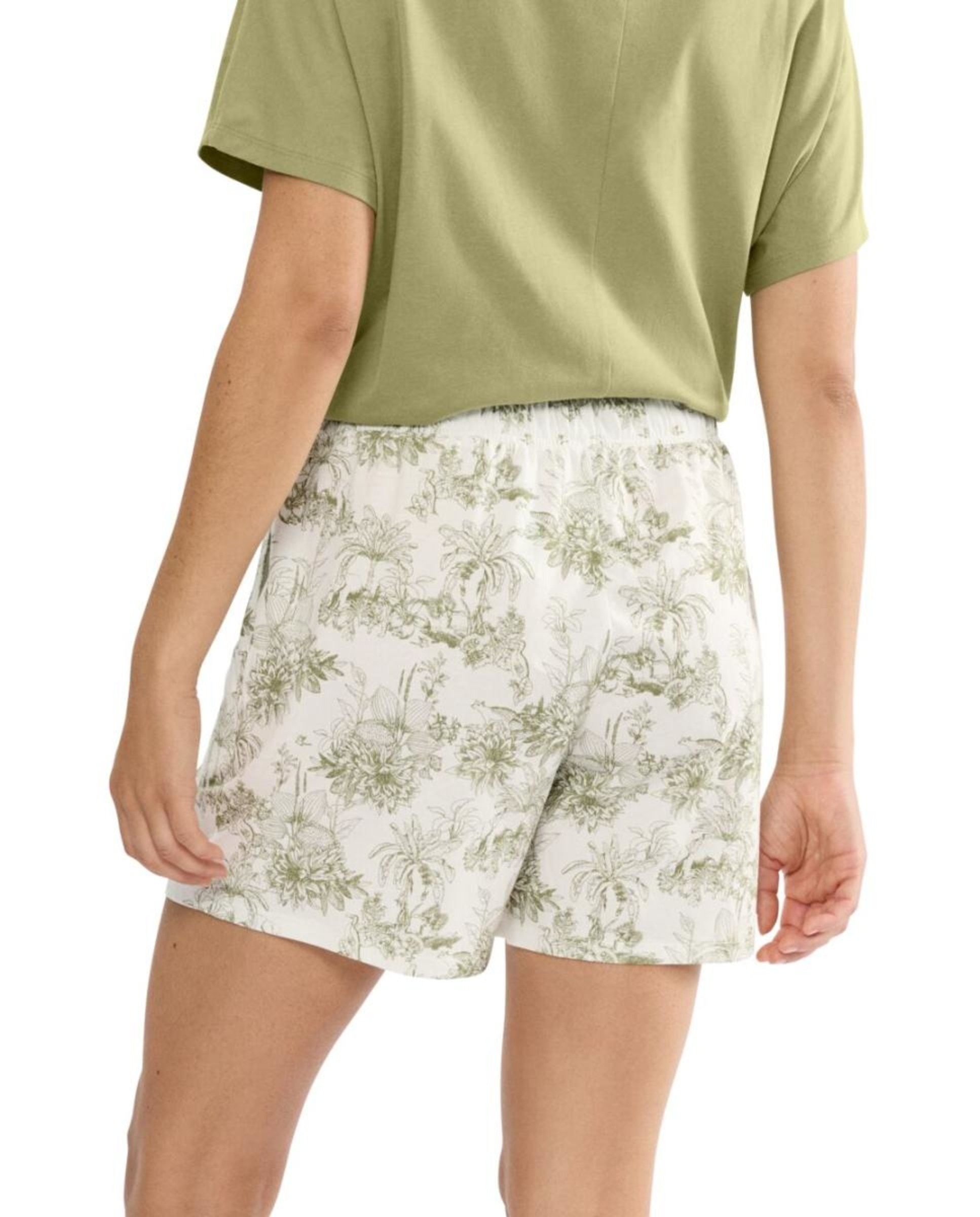 Calções de Malha 100% Algodão com Bolsos Verde-claro-2