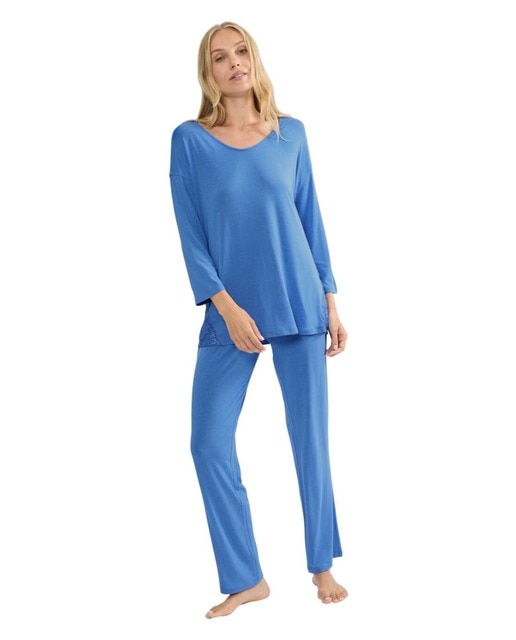 Imagem 0 de Pijama de Manga 3/4 em Tecido TENCEL™ Modal com Detalhes de Renda