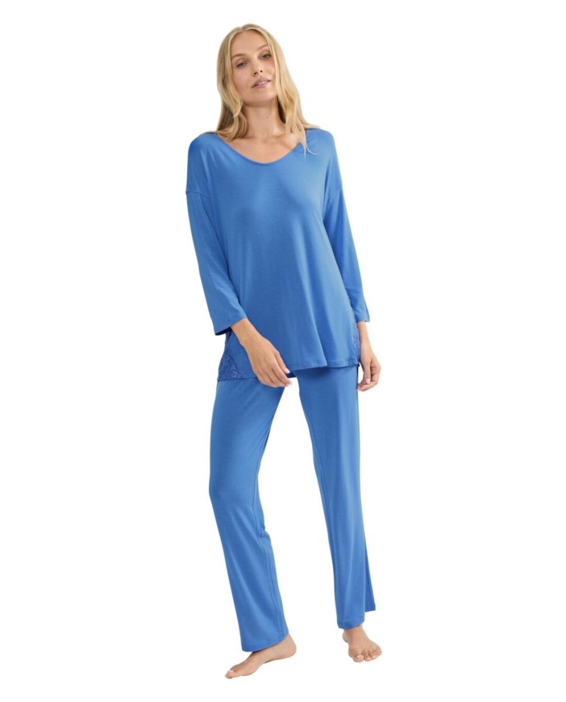 Imagem 0 de Pijama de Manga 3/4 em Tecido TENCEL™ Modal com Detalhes de Renda