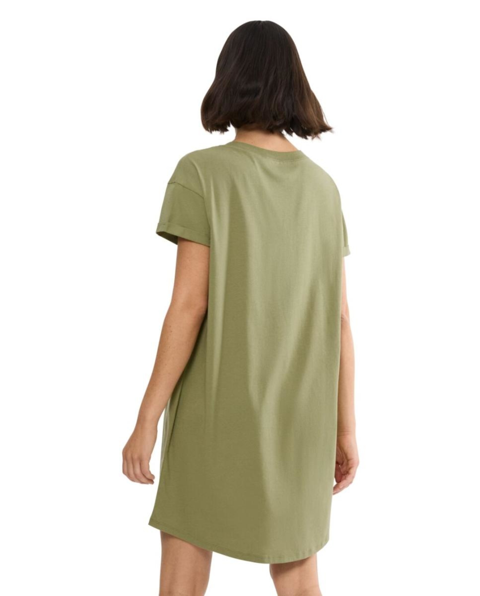 Camisa de Dormir 100% Algodão com Manga Curta Verde-2