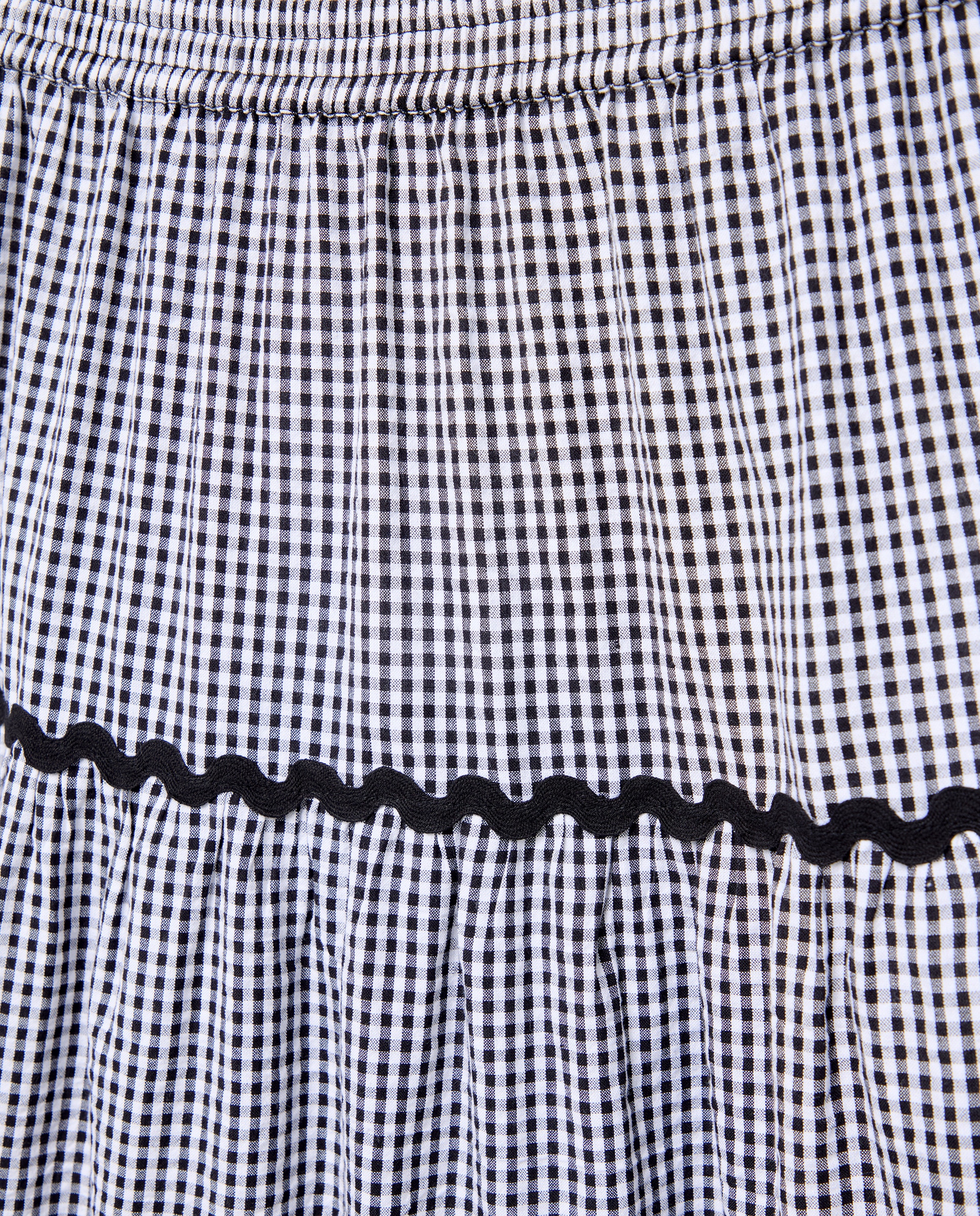Saia Midi com Painéis de Piconela Preto-5