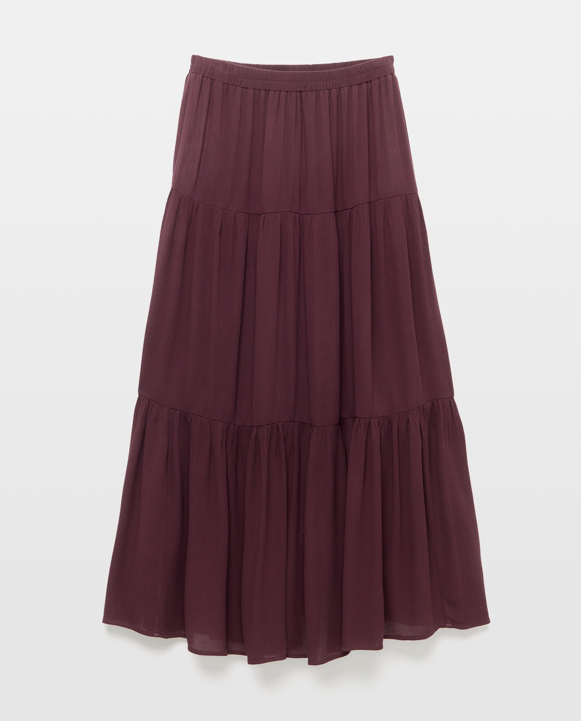 Saia Midi Boho Castanho-4