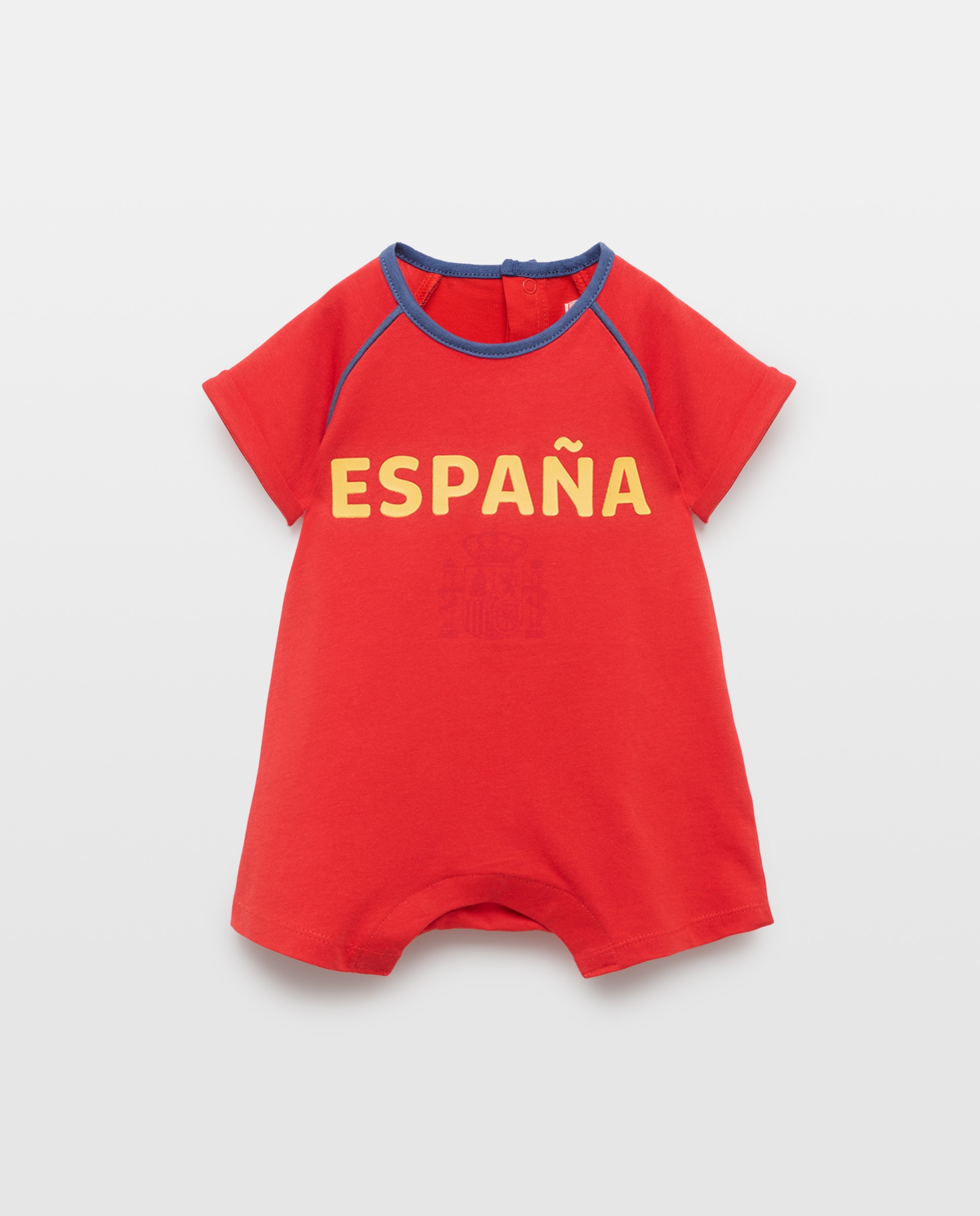 Imagem 0 de Babygrow Curto de Malha Mundial Seleção Espanhola