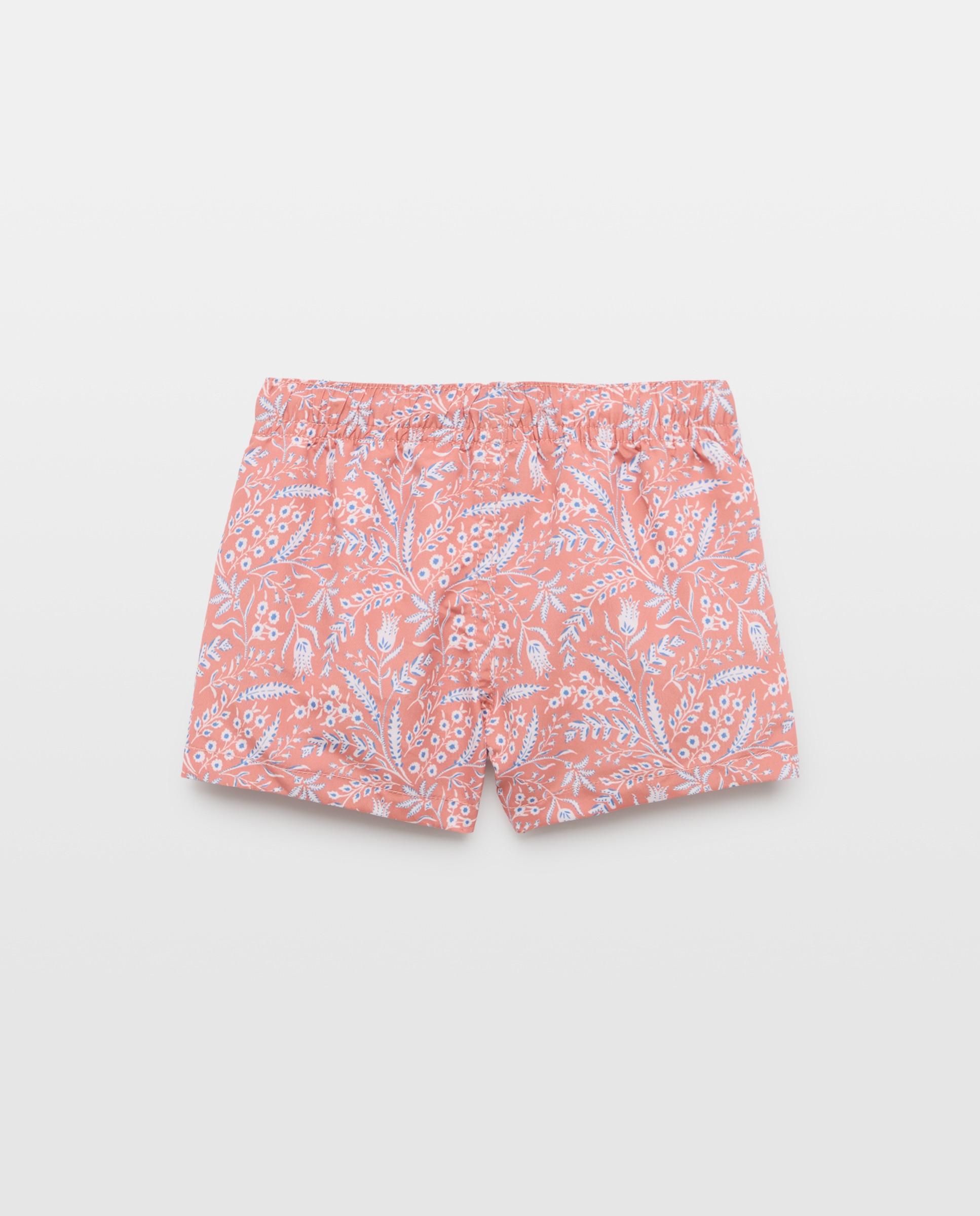Bañador bermuda de bebé ramitas Naranja quemado-2