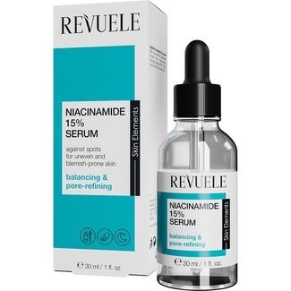 sérum con niacinamida 15%  para aclarar y regular las pieles grasas dosificador 30 ml - Revuele